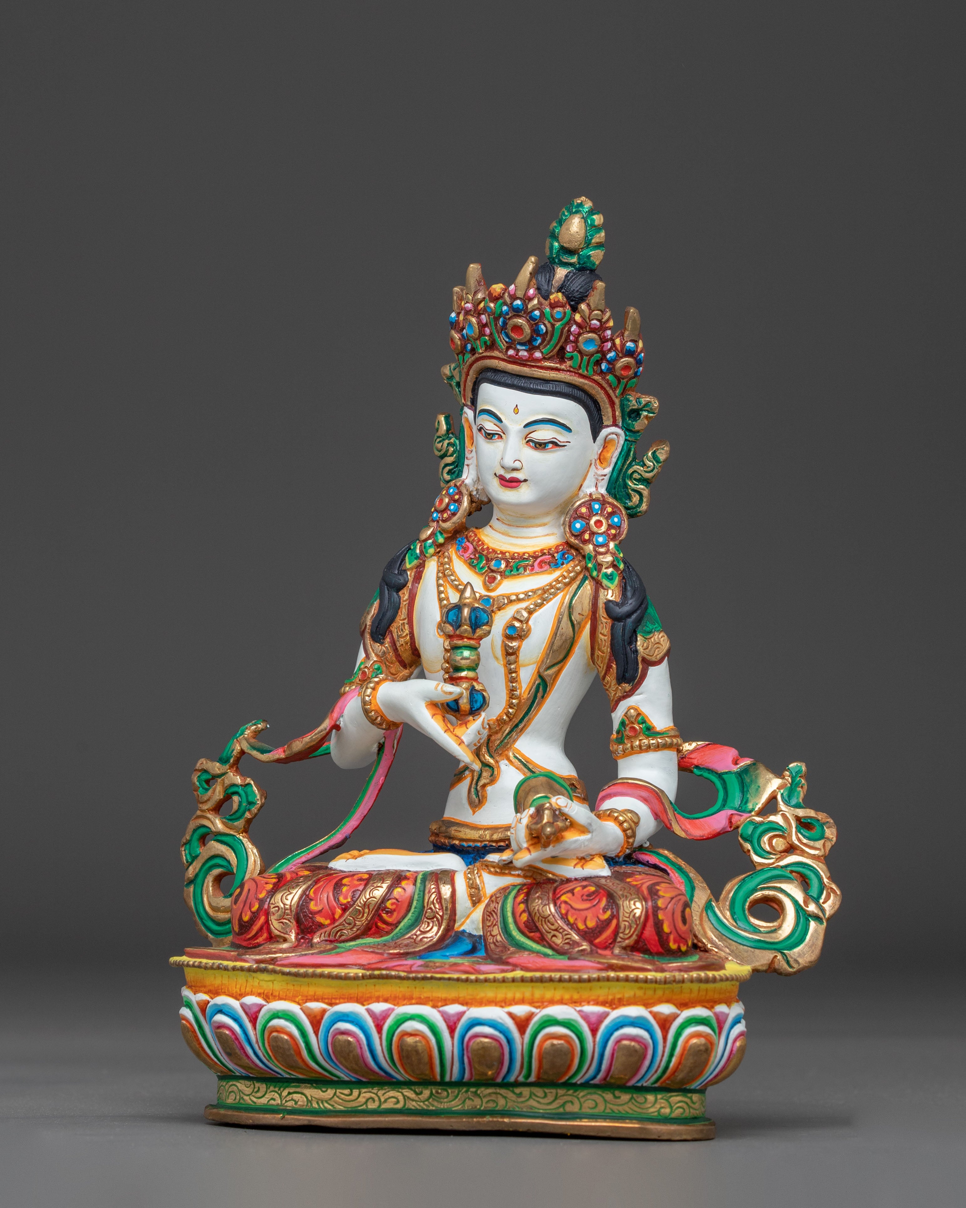 Vajrasattva Figurine: Purifying Deity of Vajrayana Buddhism