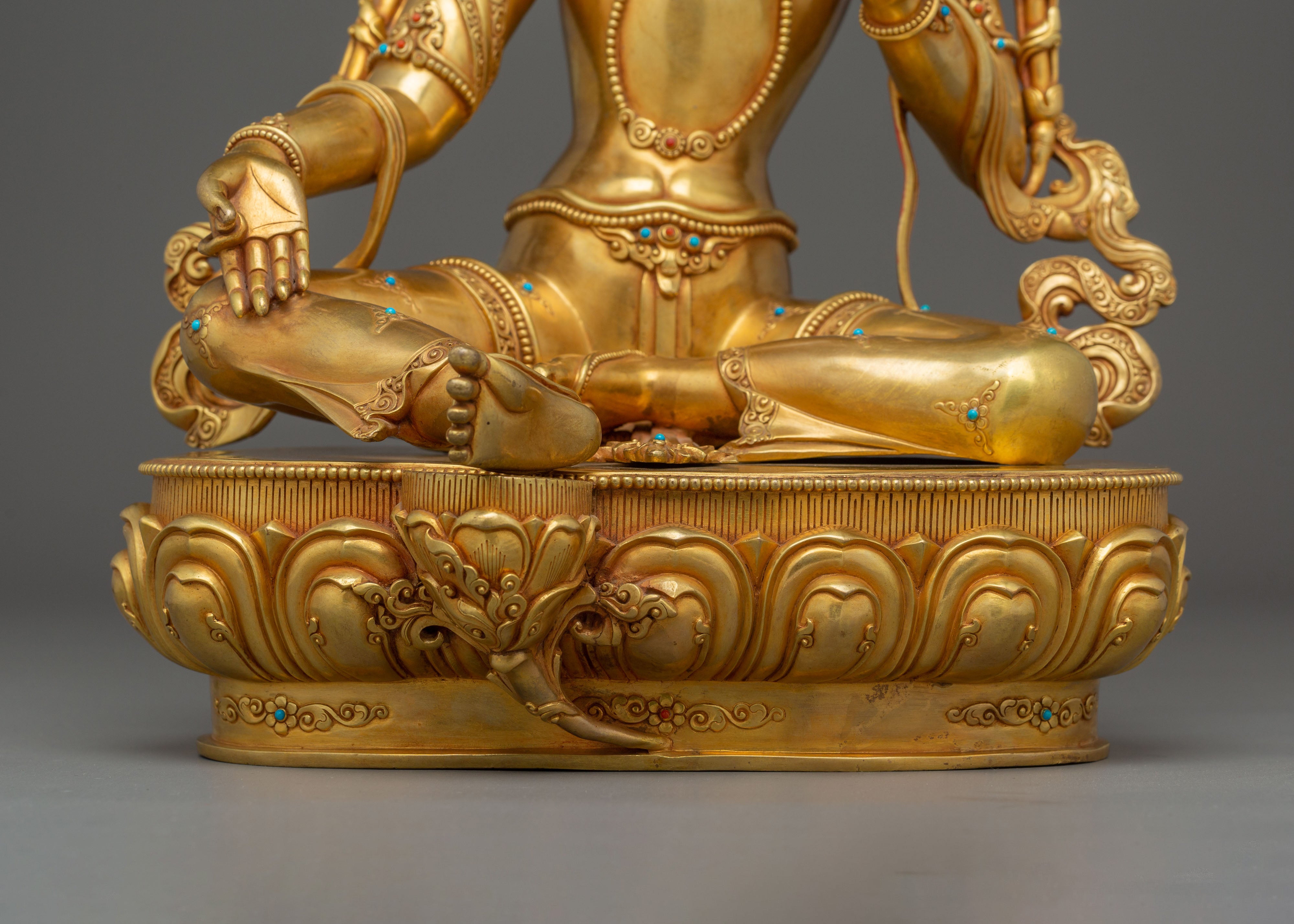 Golden Green Tara Statue | Mother of Liberation