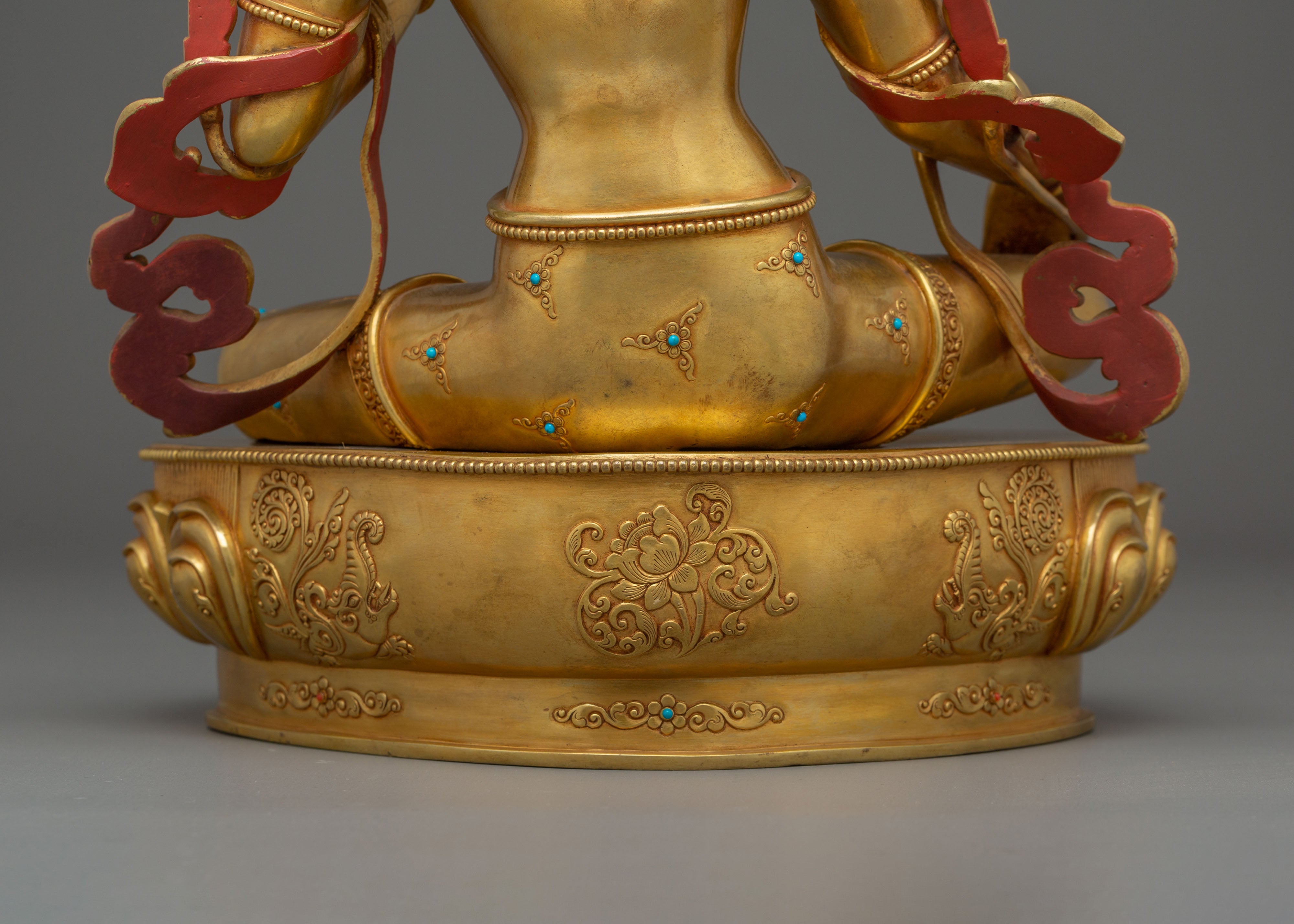 Golden Green Tara Statue | Mother of Liberation