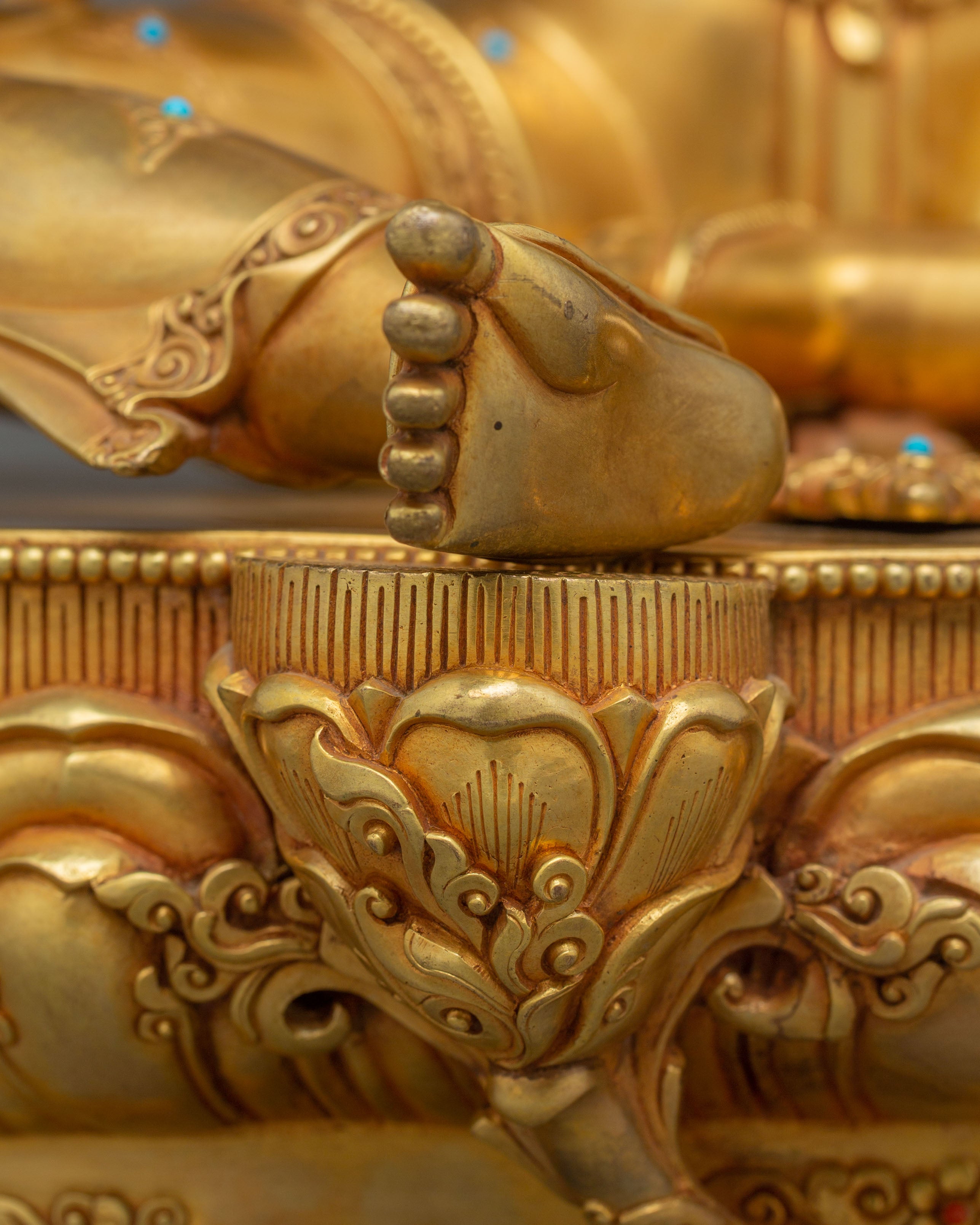 Golden Green Tara Statue | Mother of Liberation