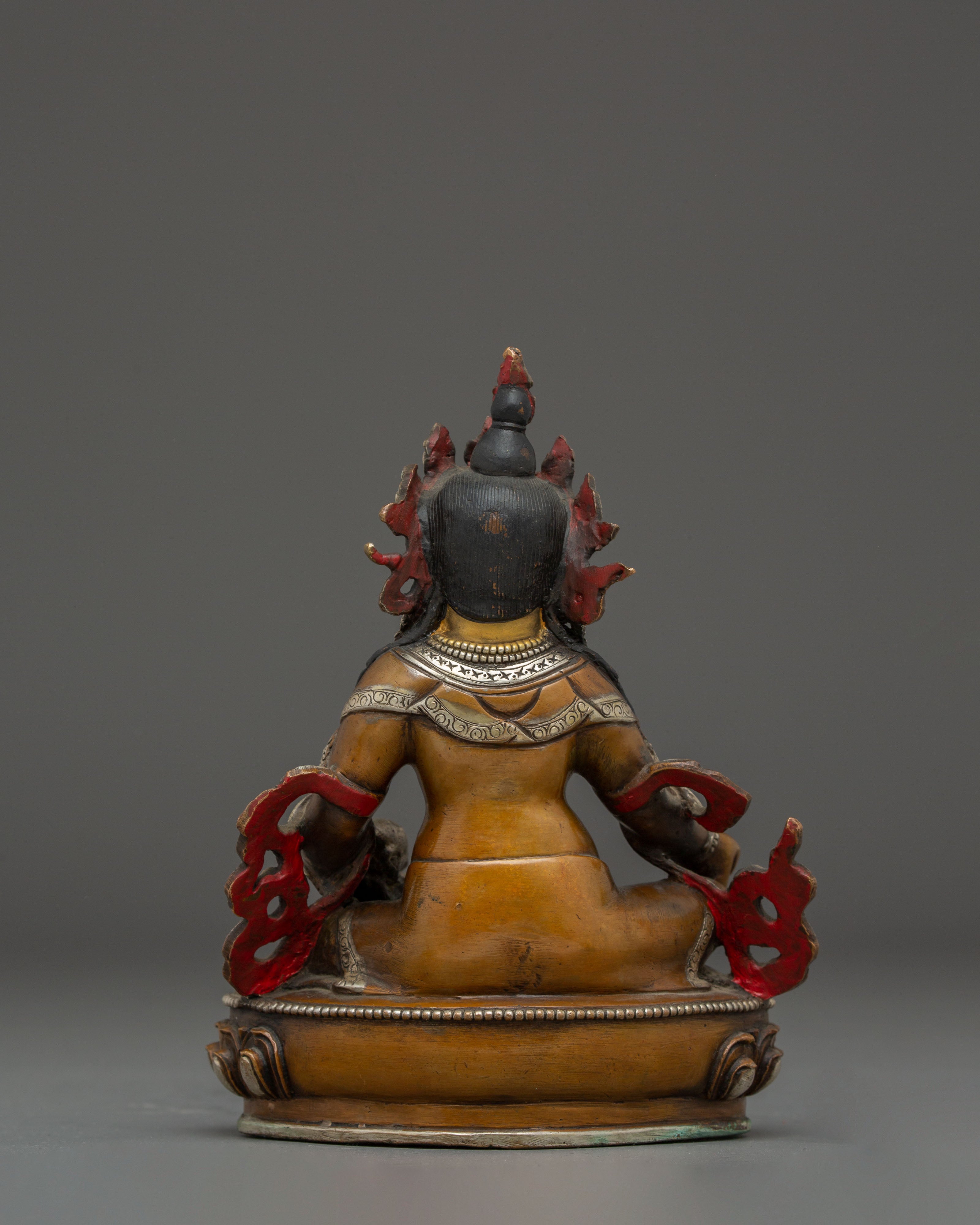 Handmade Copper Statue of Dzambhala | Buddhist Abundance Icon