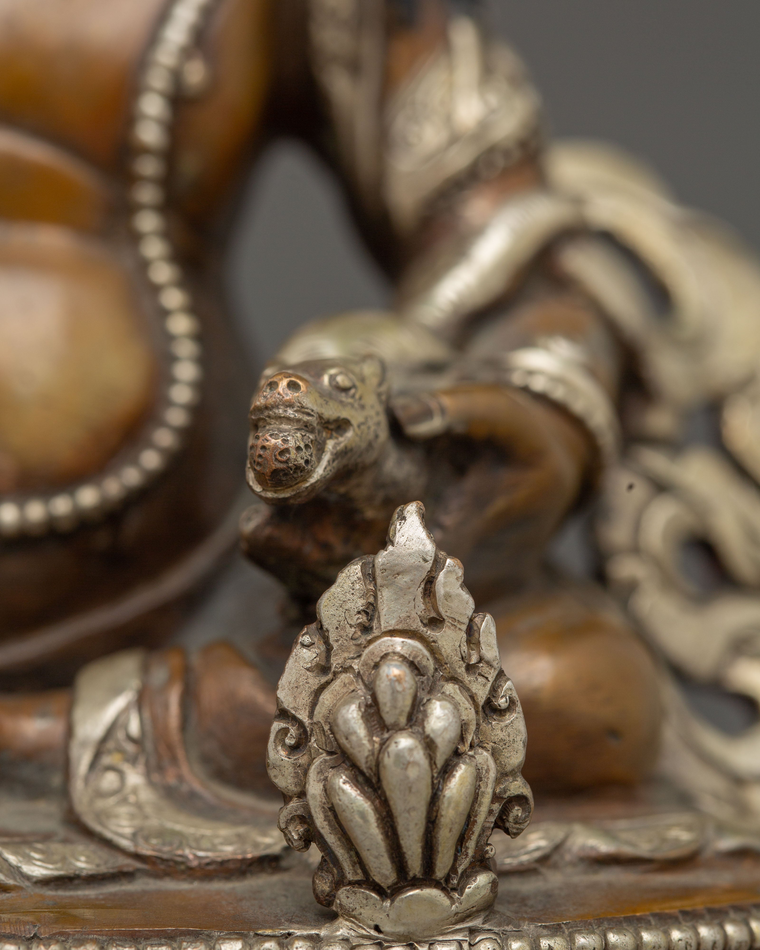 Handmade Copper Statue of Dzambhala | Buddhist Abundance Icon