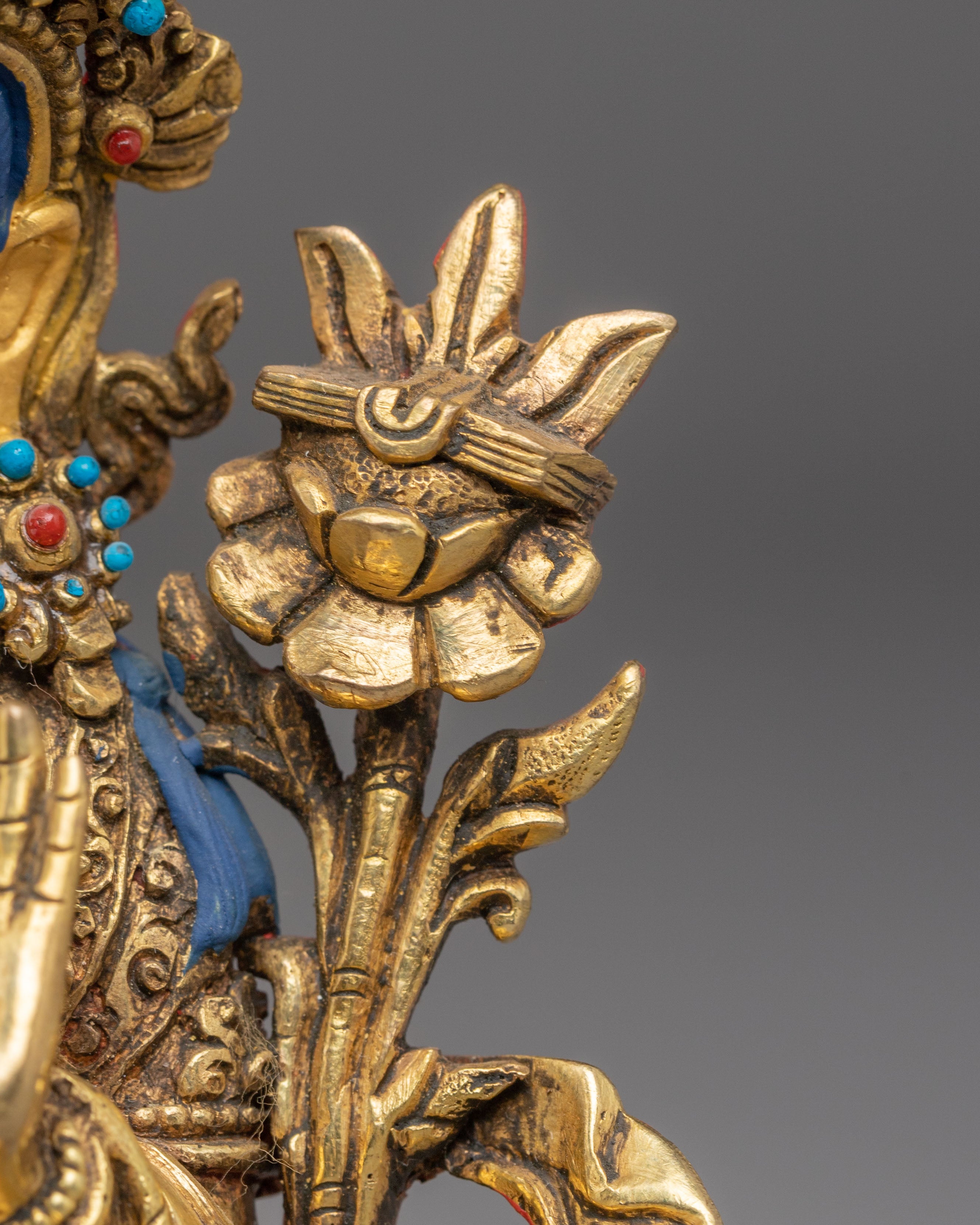 Manjushri Statue, Guardian of Knowledge: Handcrafted Nepali Art