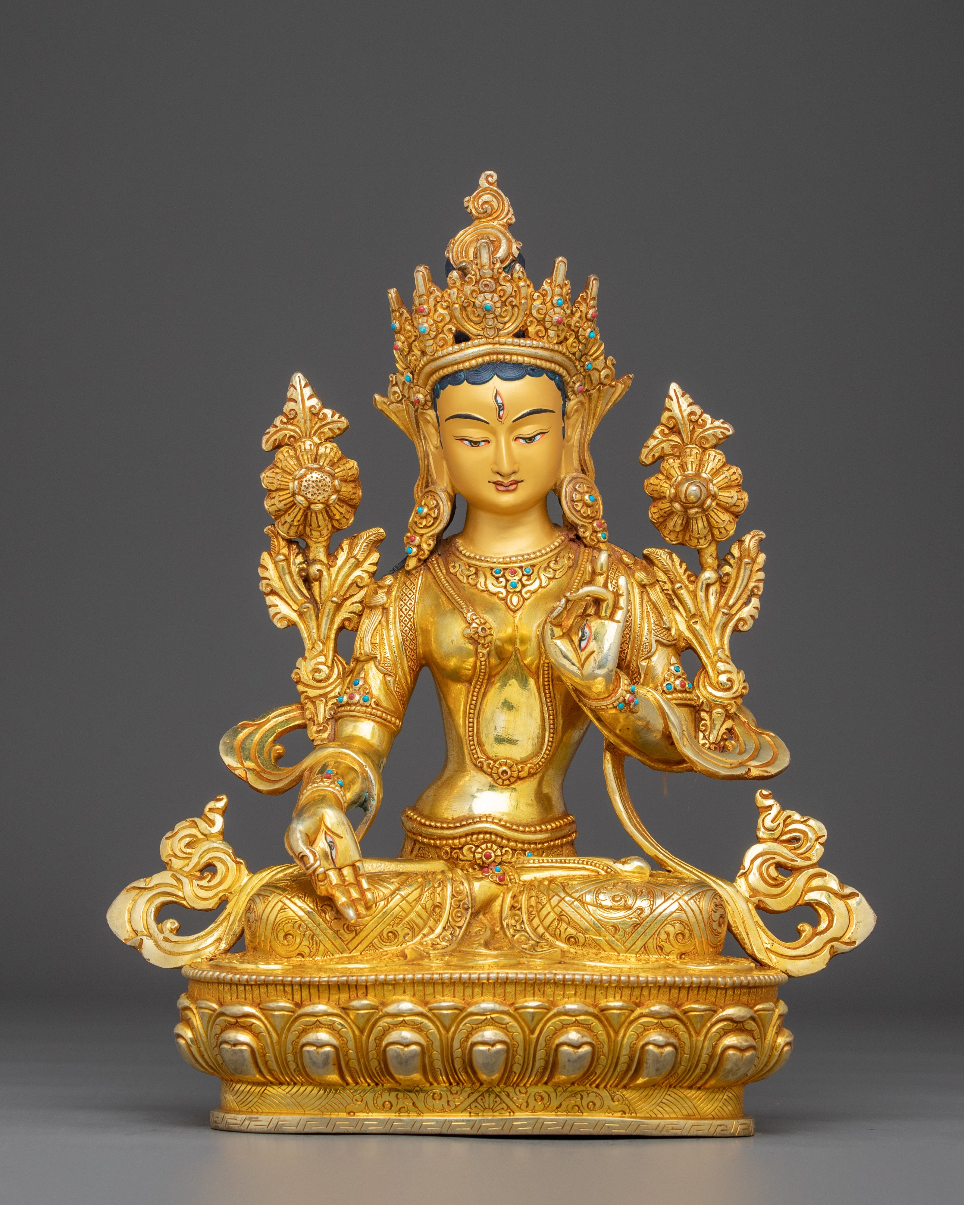 Statue of White Tara: Healing Buddhist Goddess