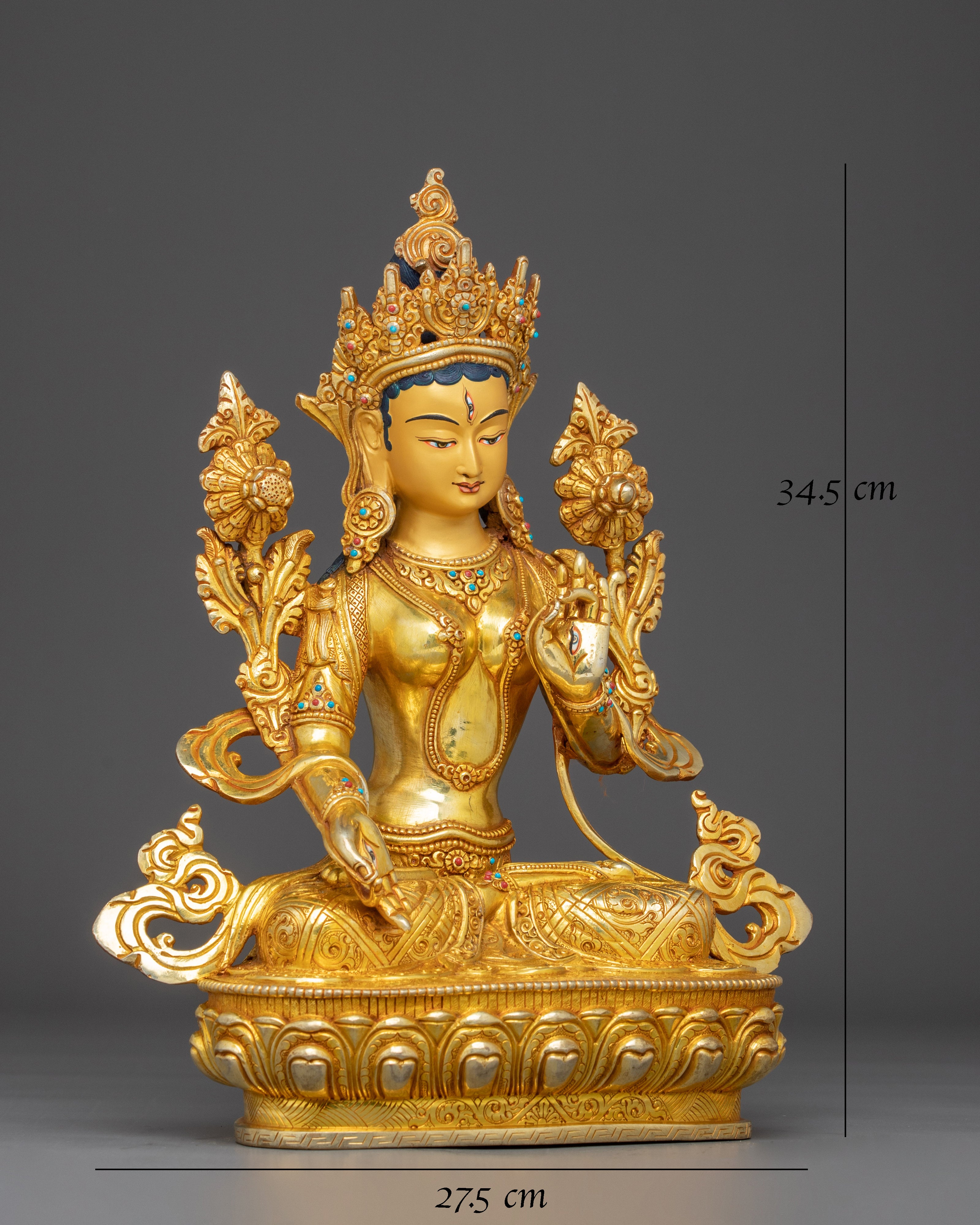 Statue of White Tara: Healing Buddhist Goddess