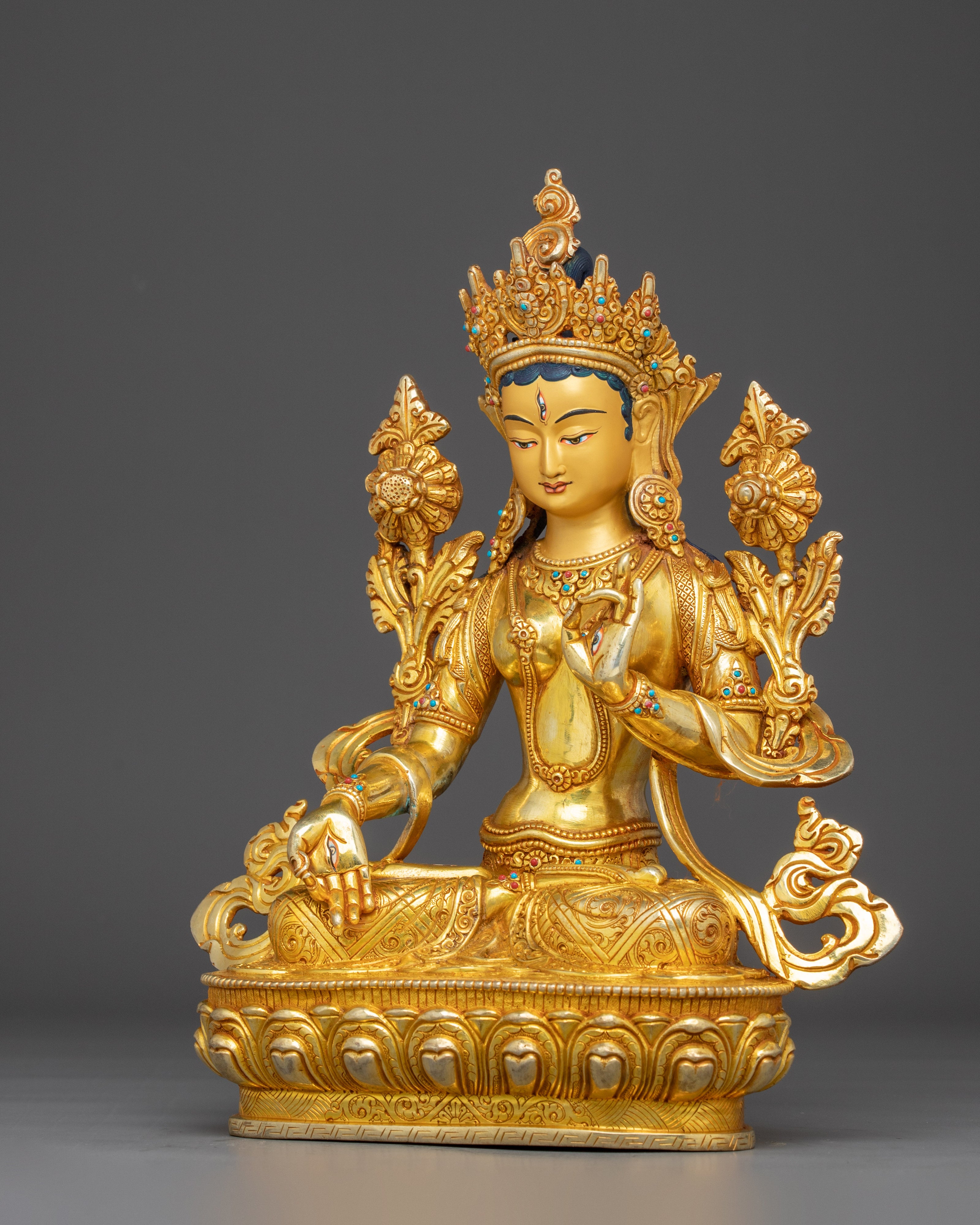 Statue of White Tara: Healing Buddhist Goddess