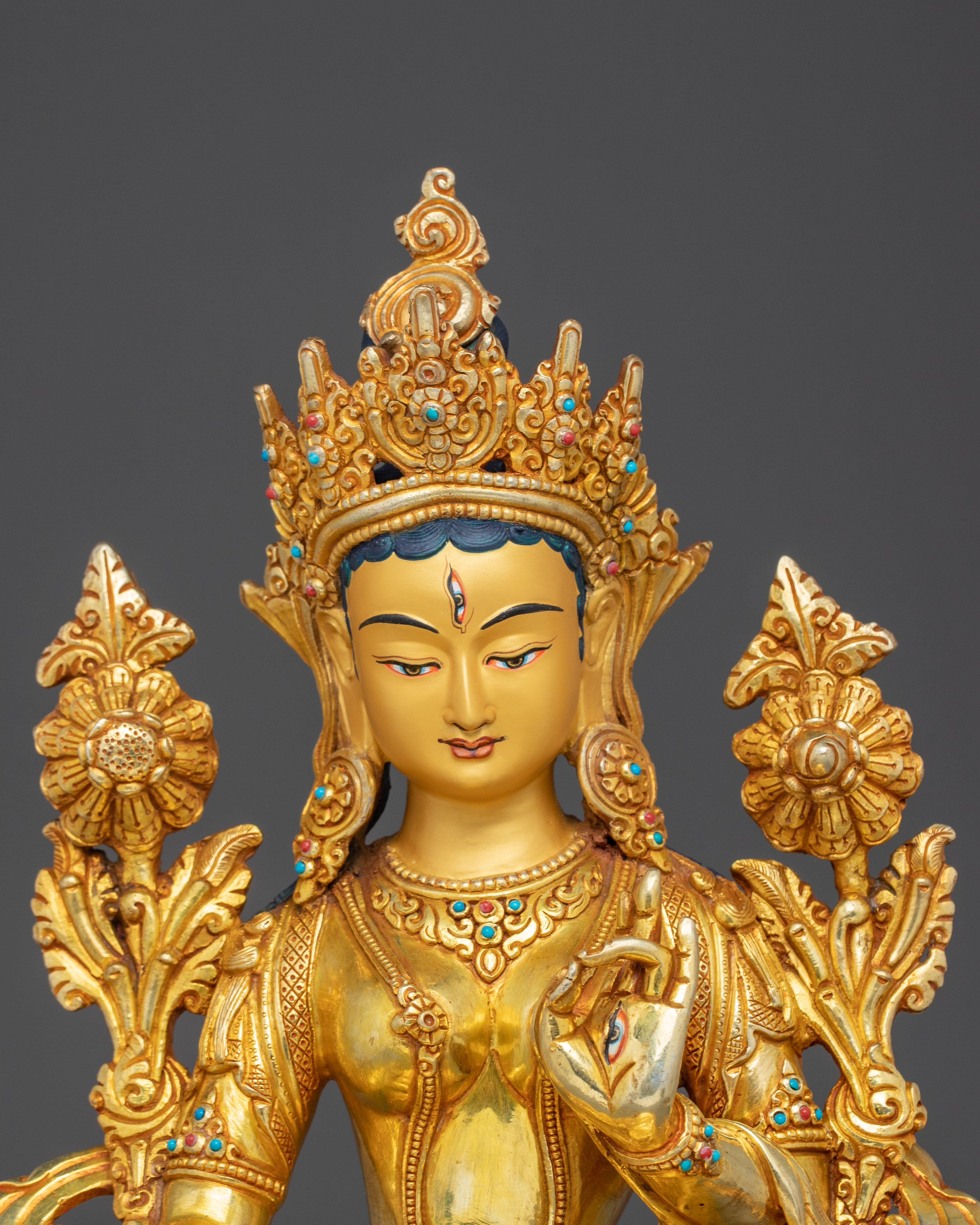 Statue of White Tara: Healing Buddhist Goddess