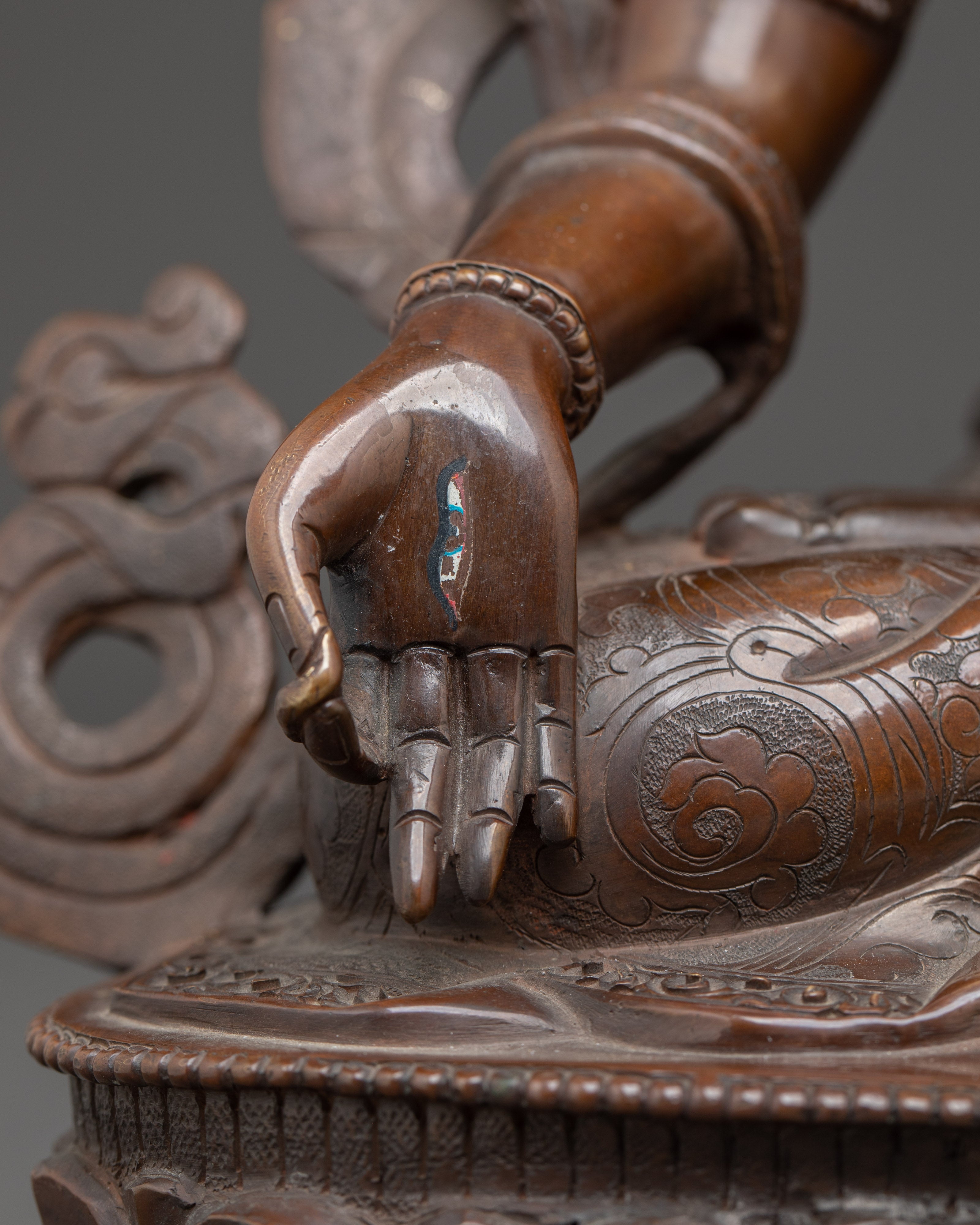 Copper Statue of Healing Goddess White Tara