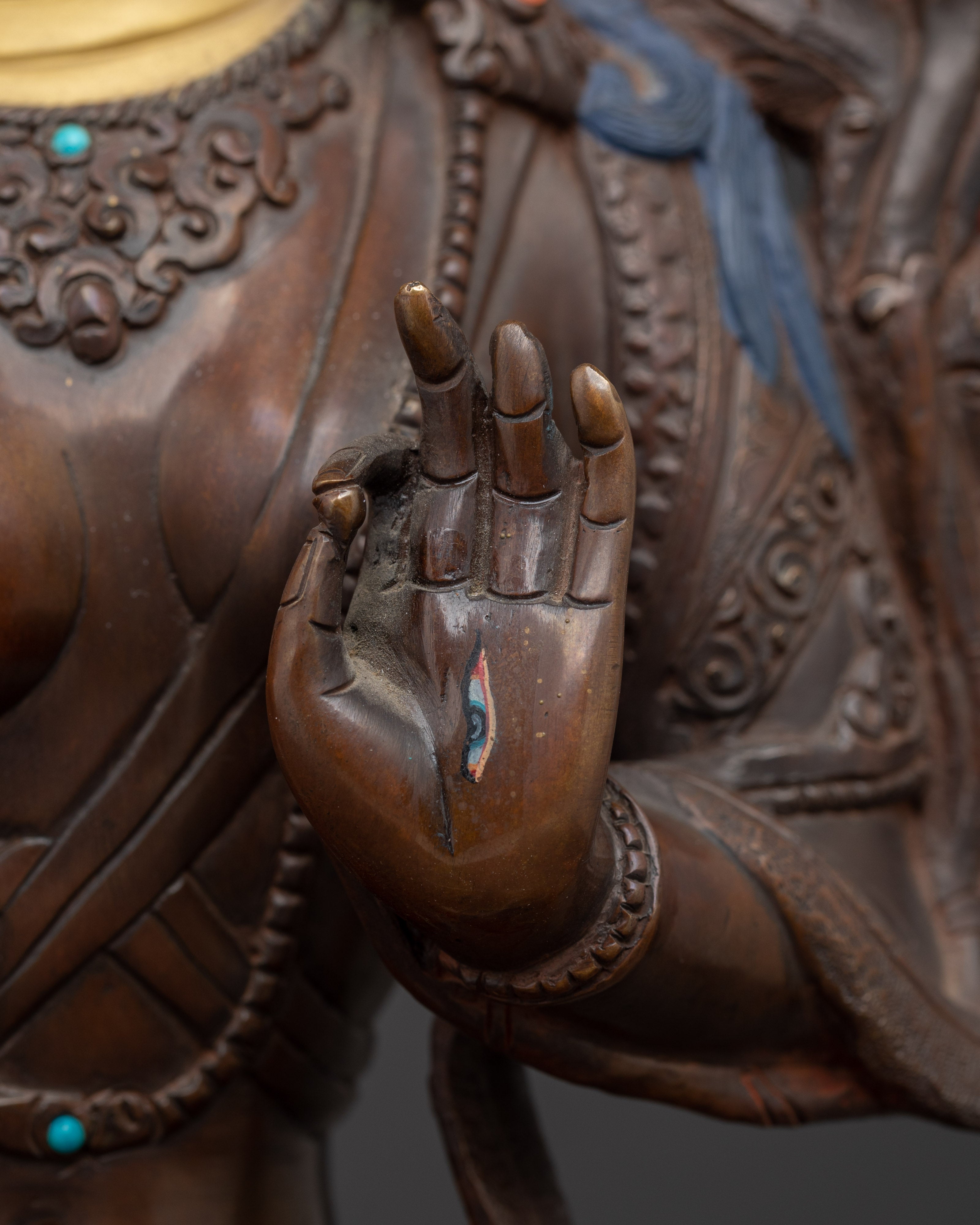 Copper Statue of Healing Goddess White Tara