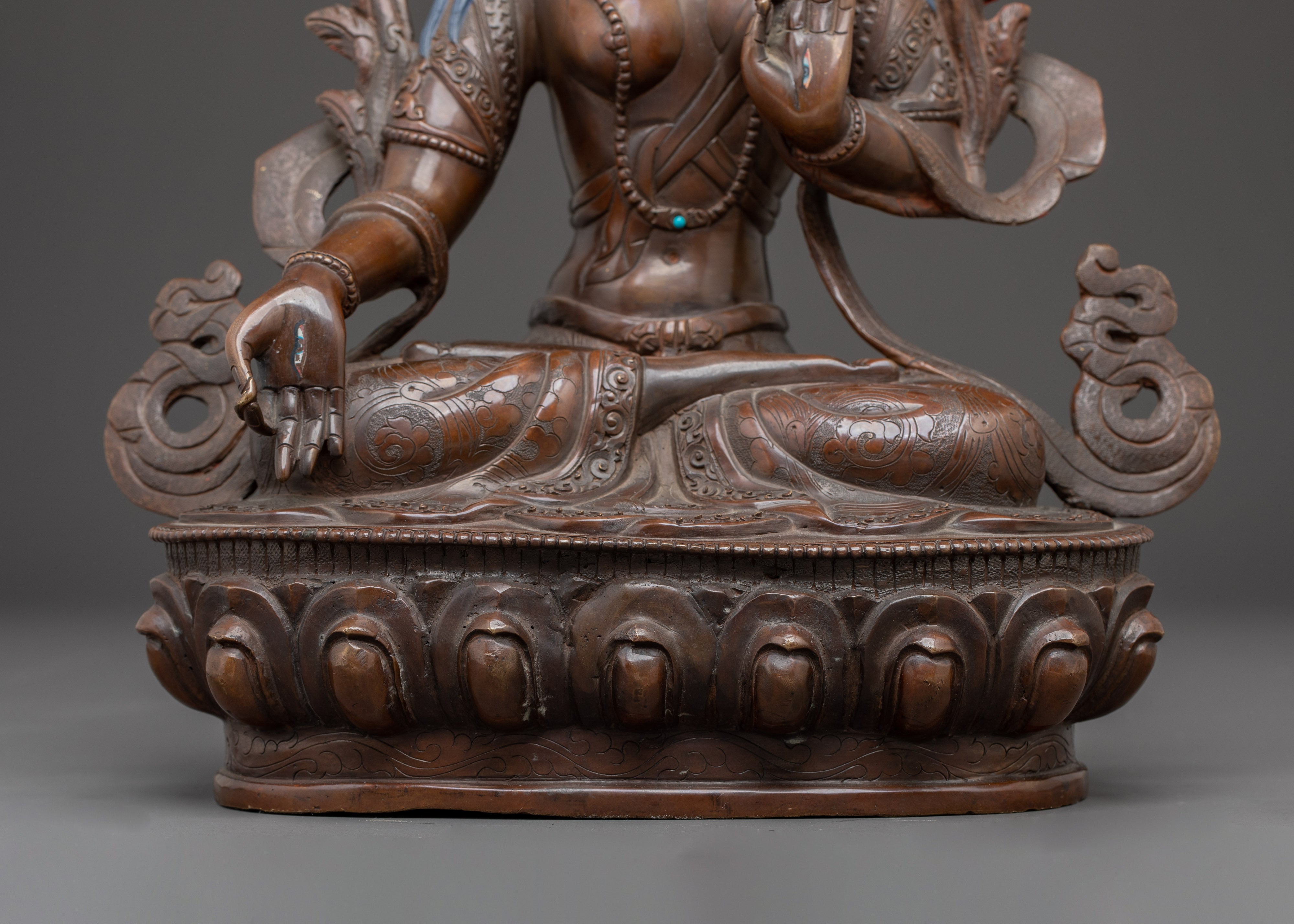 Copper Statue of Healing Goddess White Tara