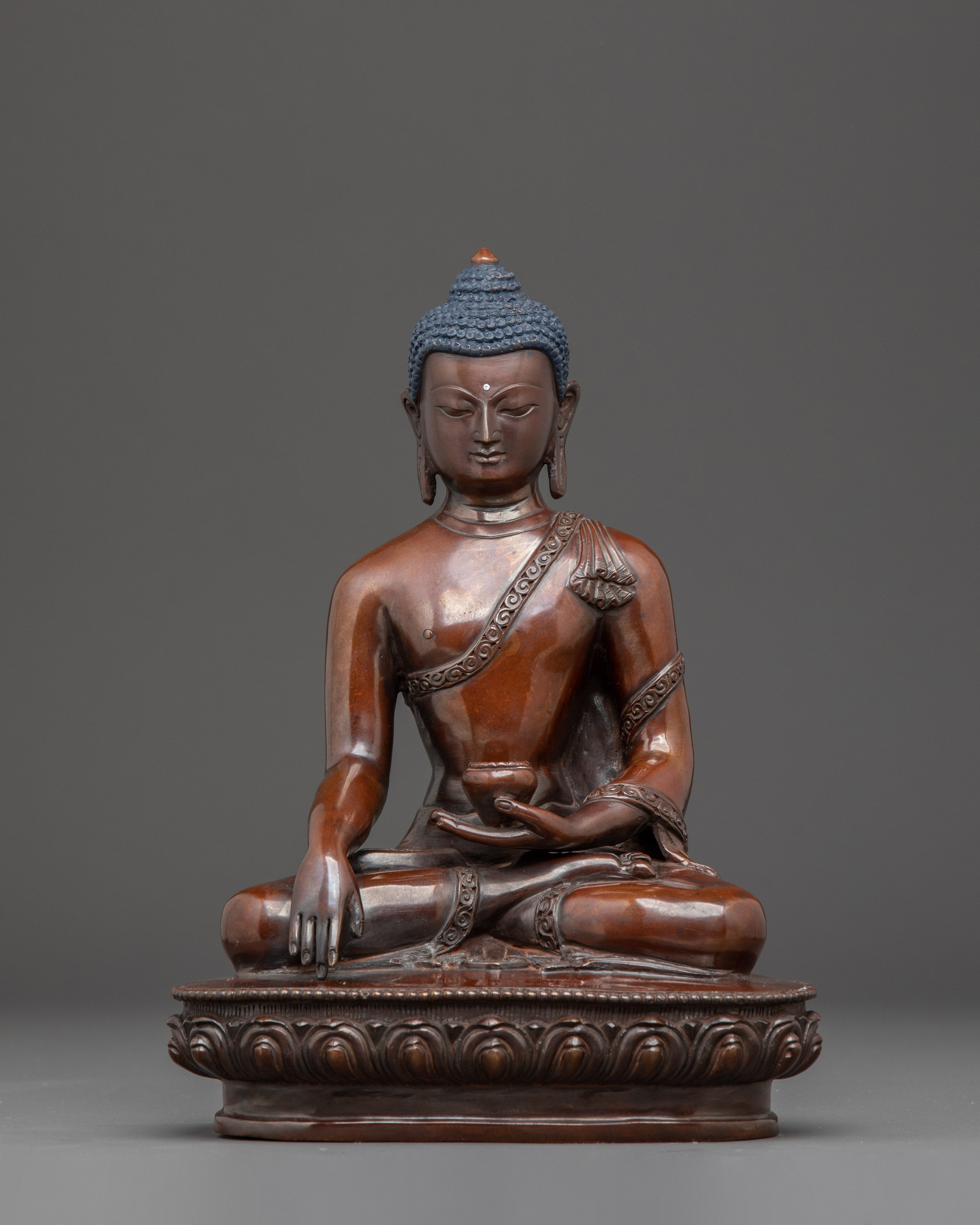 9.6 Inch Copper Statue of Shakyamuni Buddha