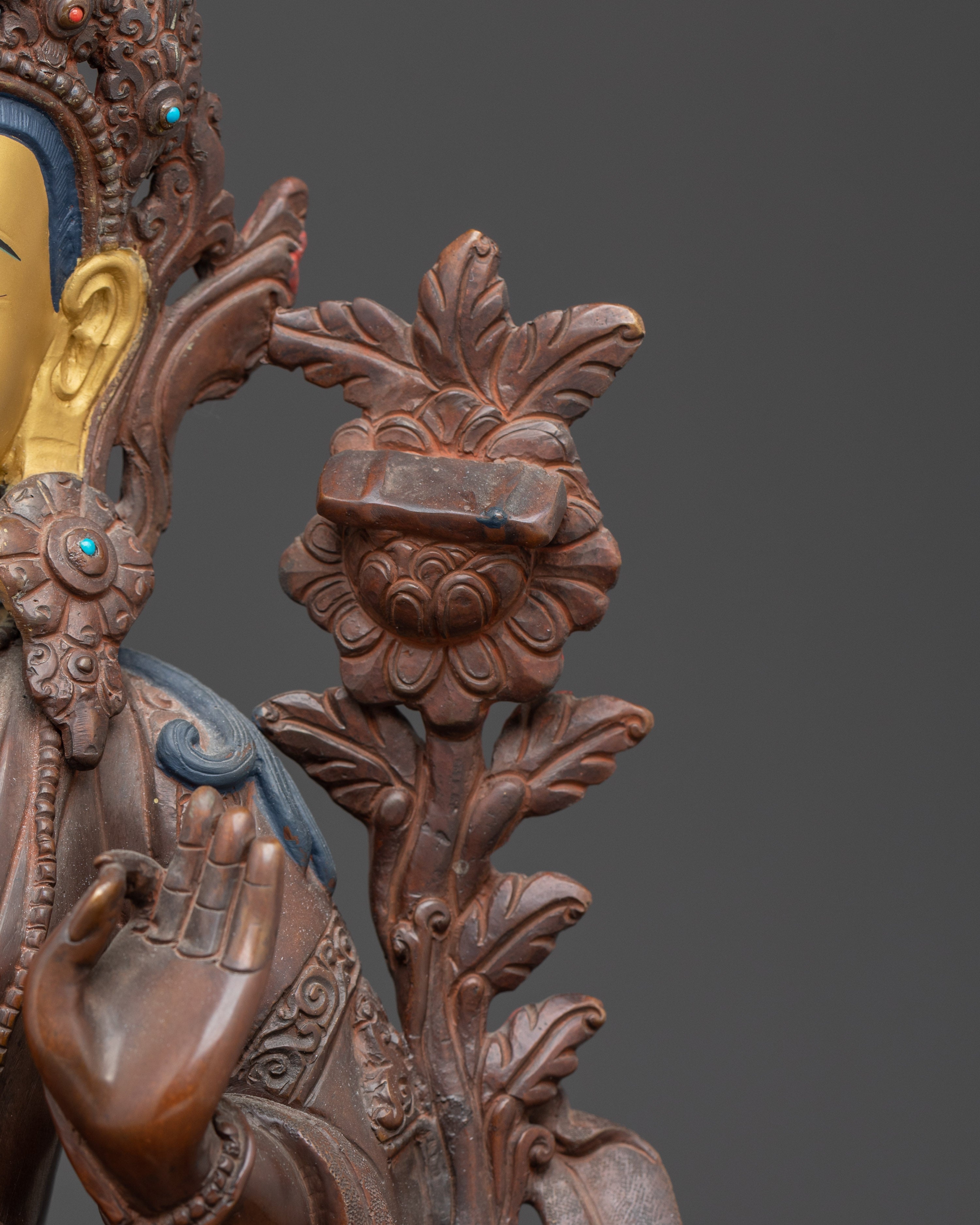 Handmade Statue of Manjushri: The Wisdom Bodhisattva