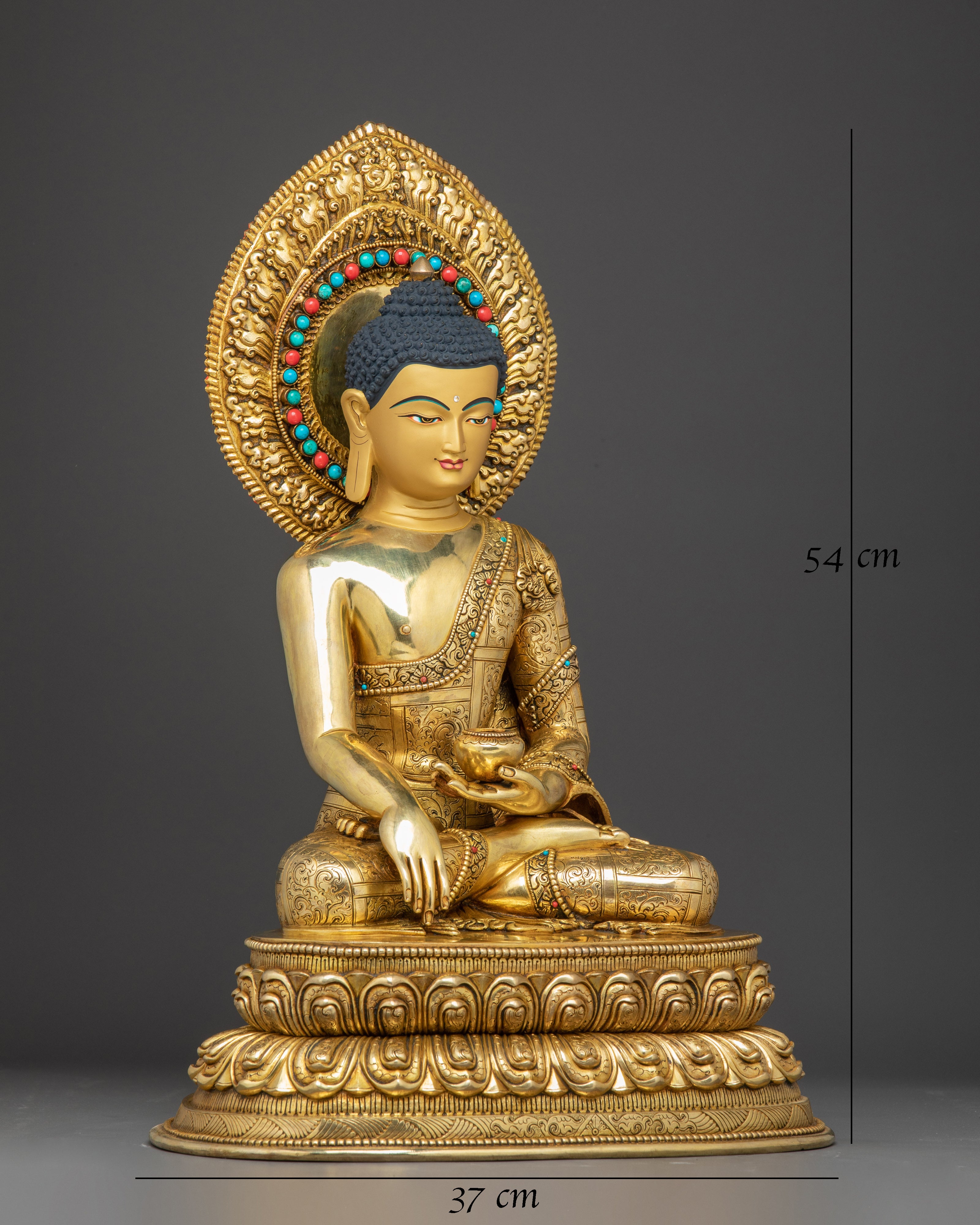 Golden Shakyamuni Buddha Copper Art