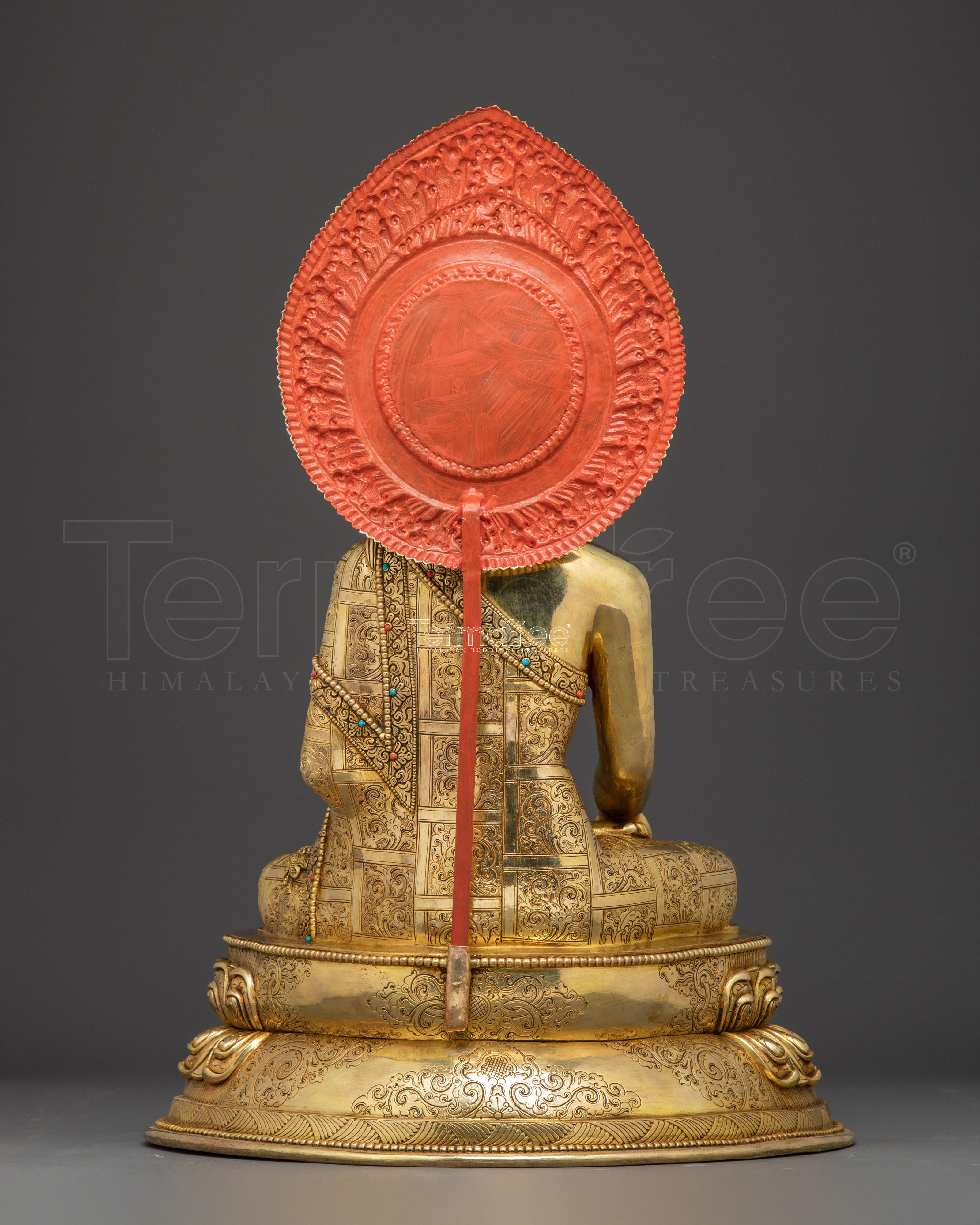 Golden Shakyamuni Buddha Copper Art for Meditation