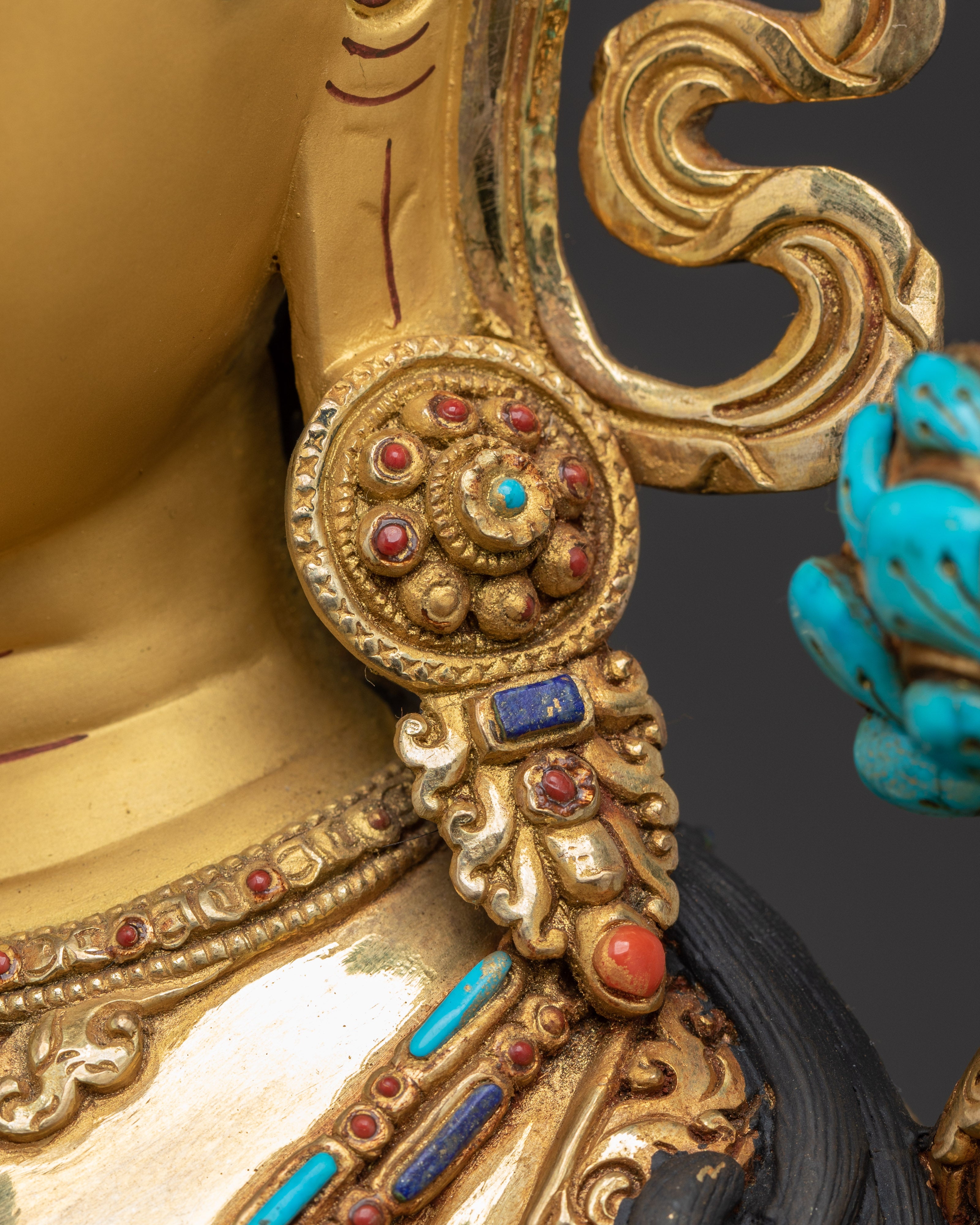 Enlightened Green Tara Art: Himalayan Nepali Statue