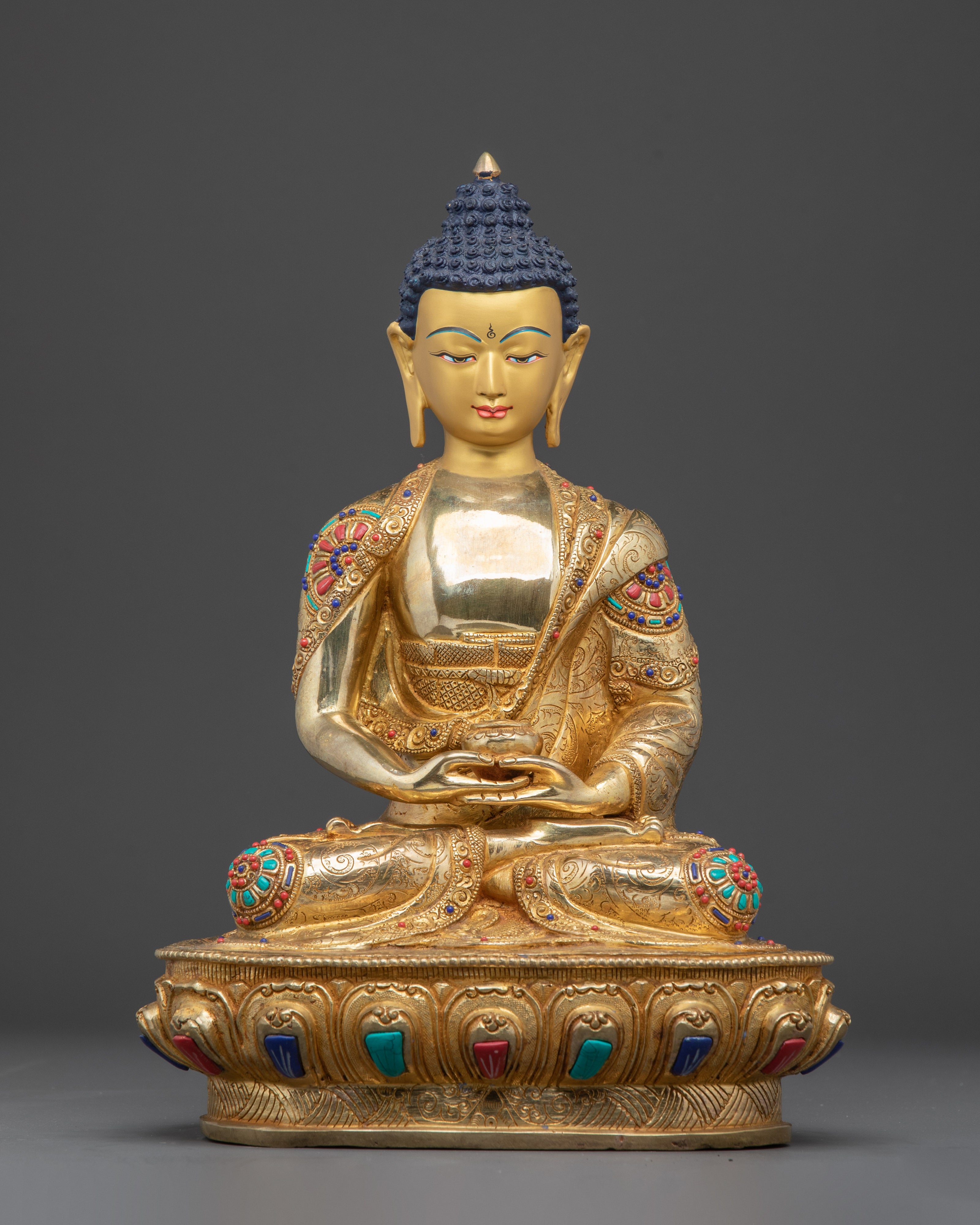 Golden Amitabha Buddha Figurine: The Ruler of the Pure Land