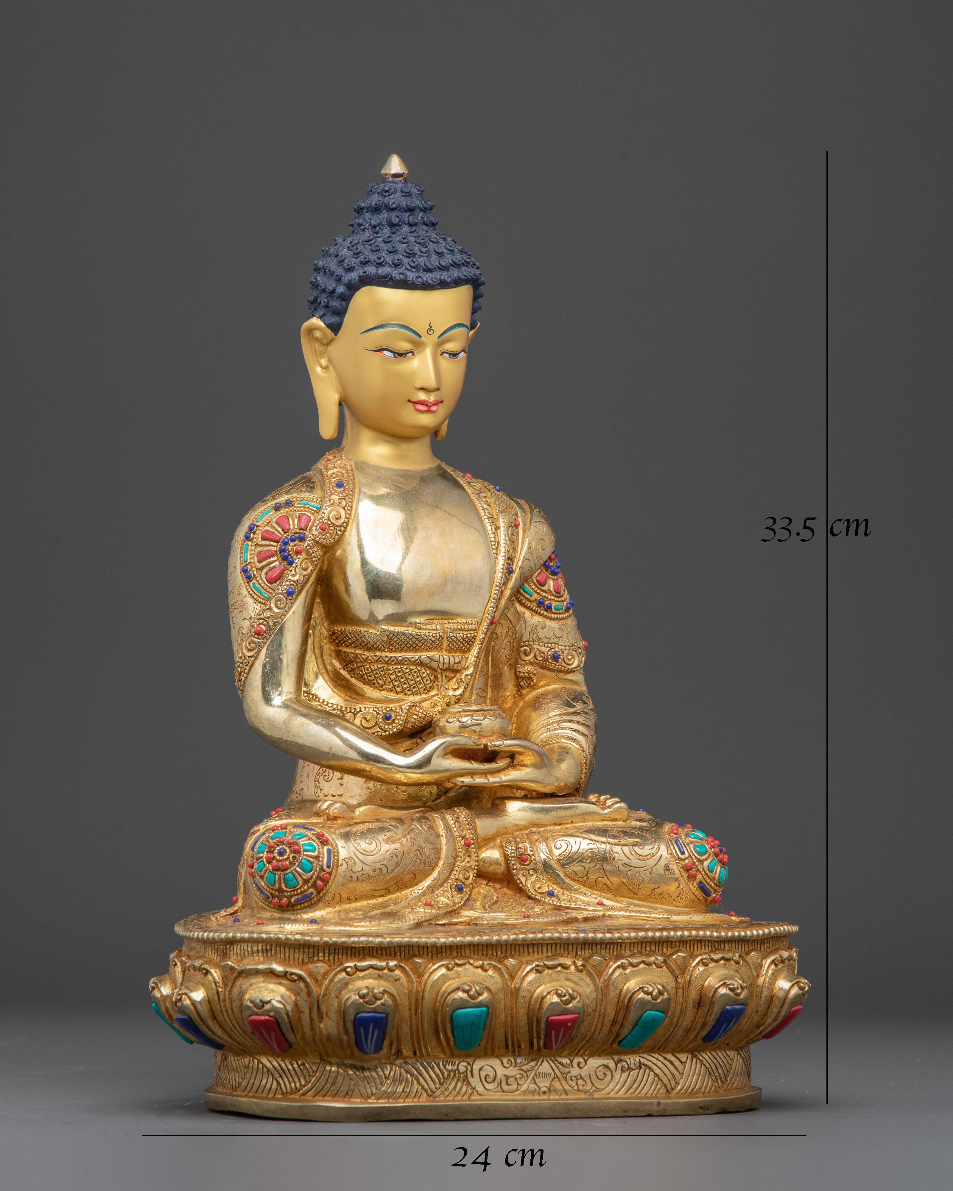 Golden Amitabha Buddha Figurine: The Ruler of the Pure Land