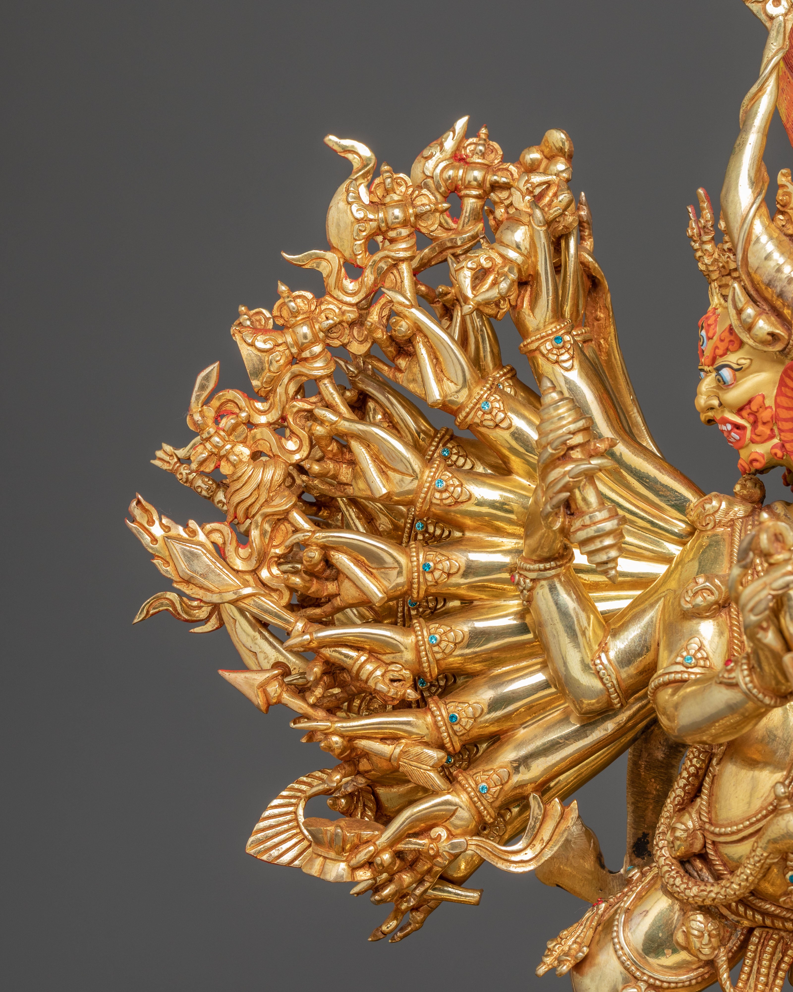 Statue of Yamantaka: Buffalo Headed Deity