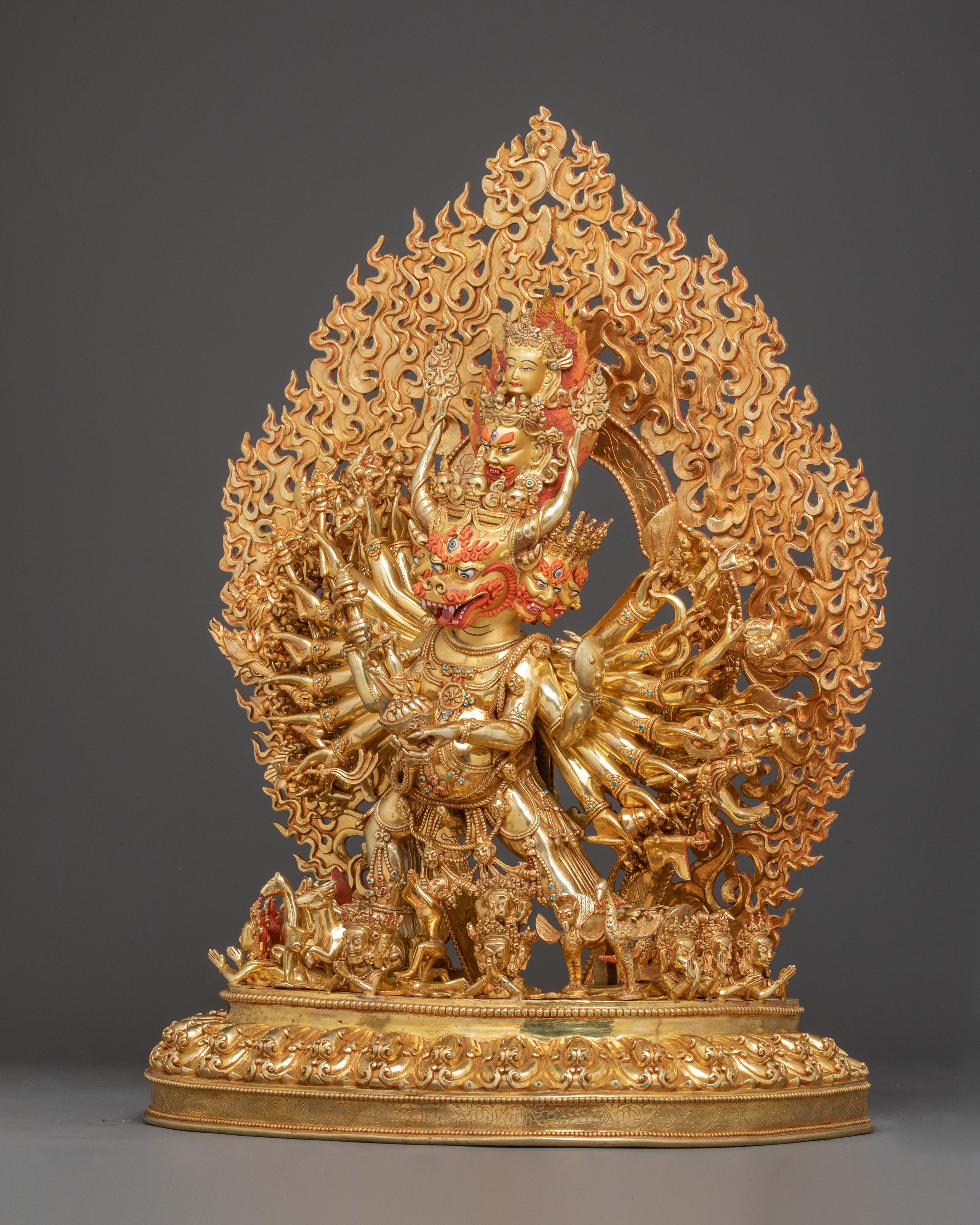 Statue of Yamantaka: Buffalo Headed Deity