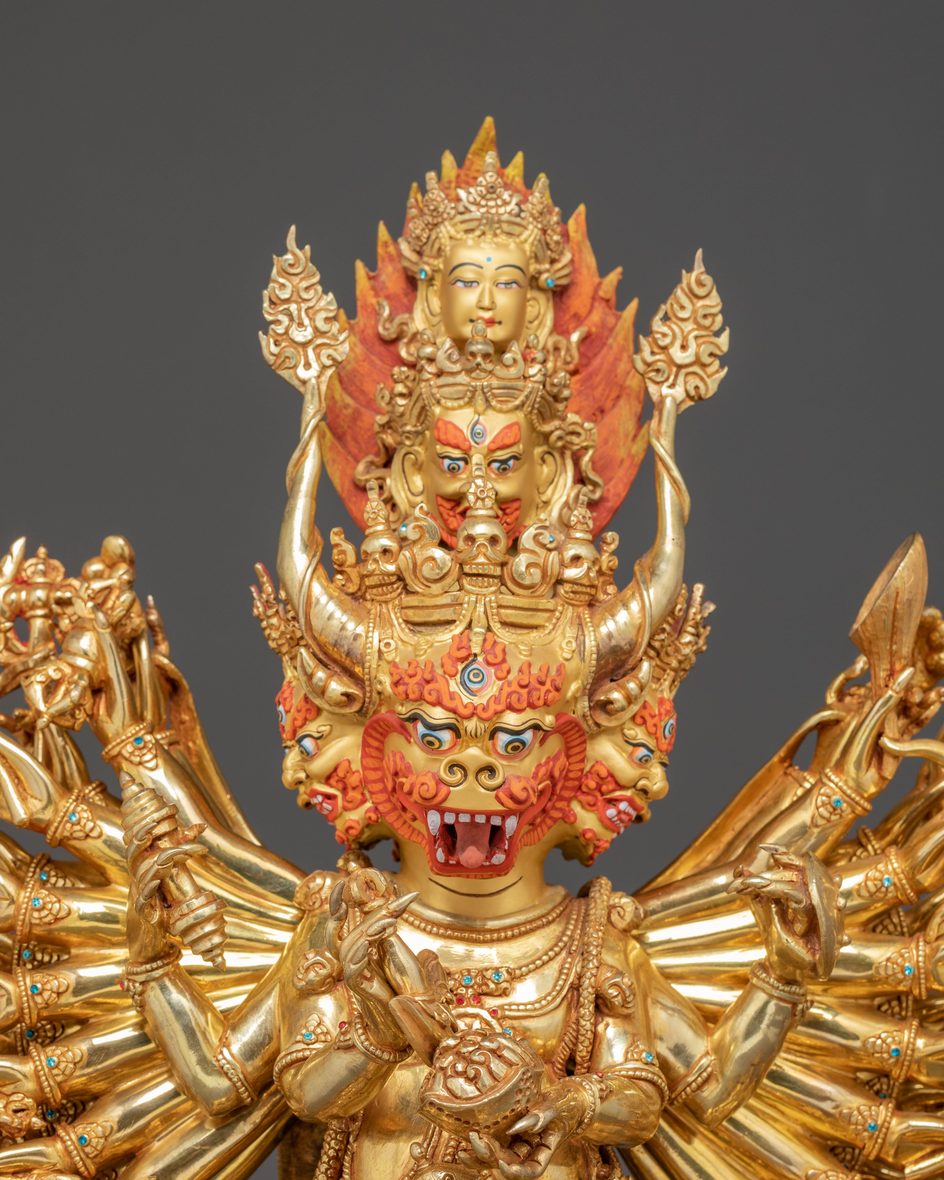 Statue of Yamantaka: Buffalo Headed Deity