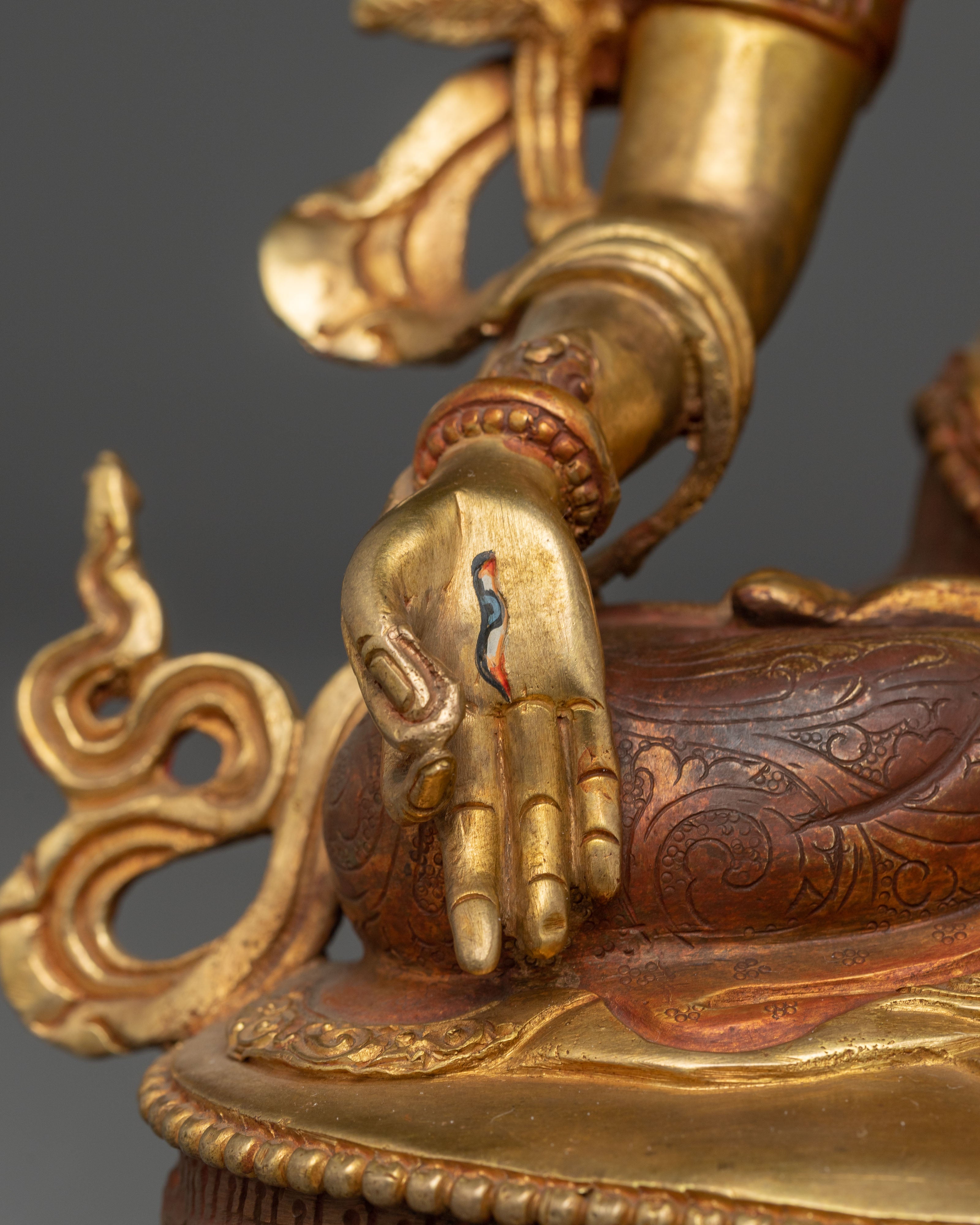 Himalayan Golden White Tara Statue: Divine Feminine Goddess