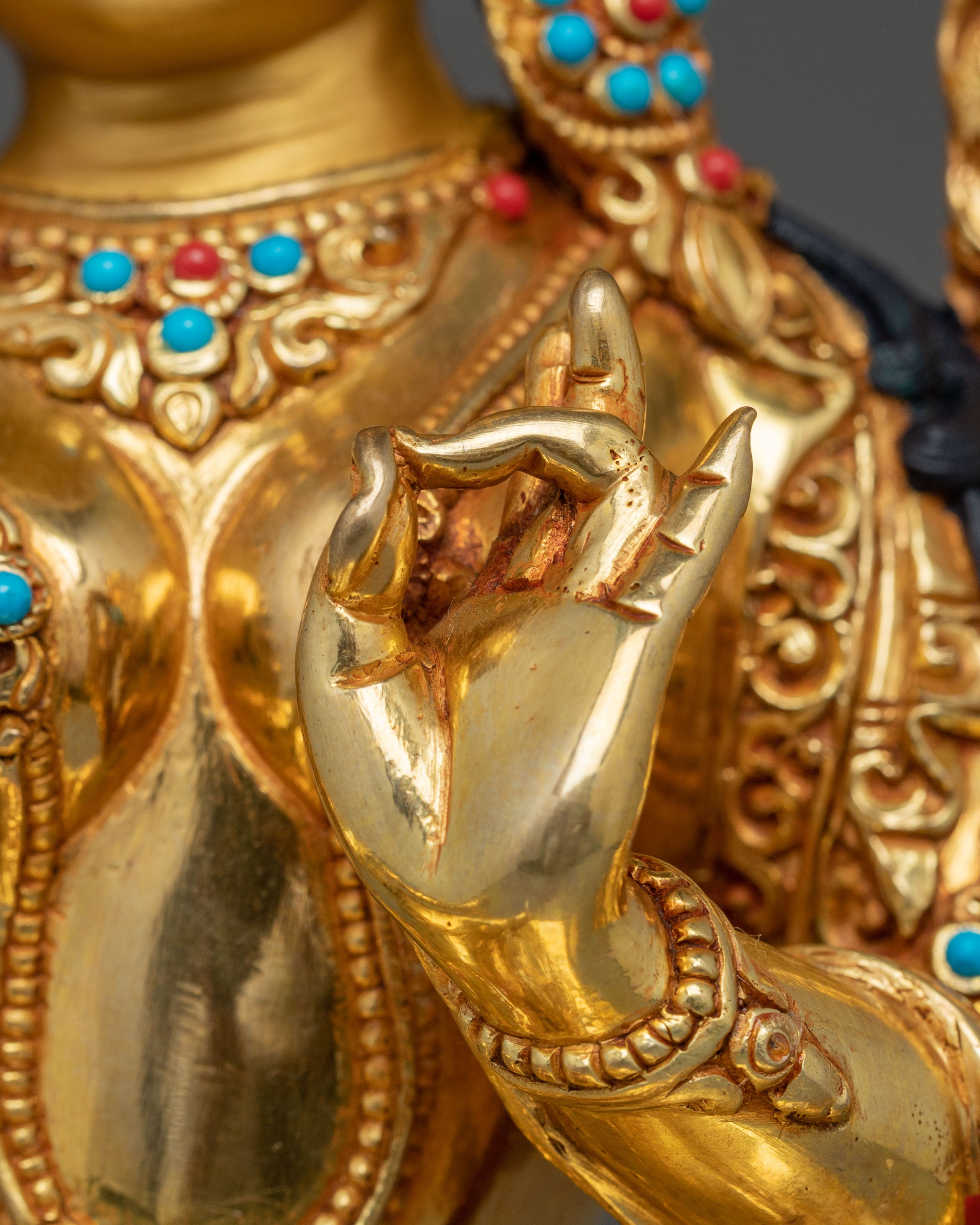 Green Tara Sculpture, Divine Icon - Nepali Crafted Himalayan Statue