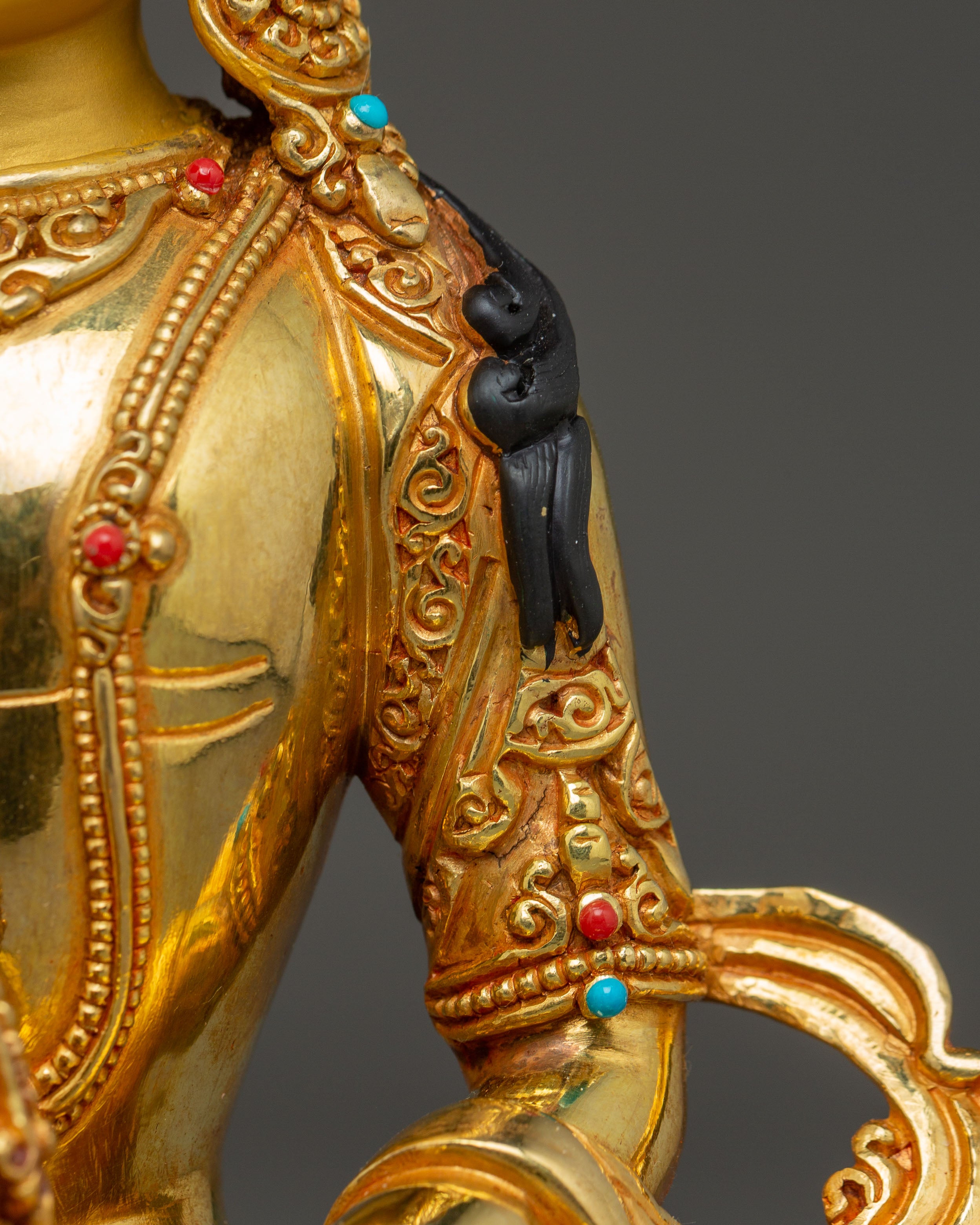 Golden Longevity Buddha Amitayus Handmade Statue