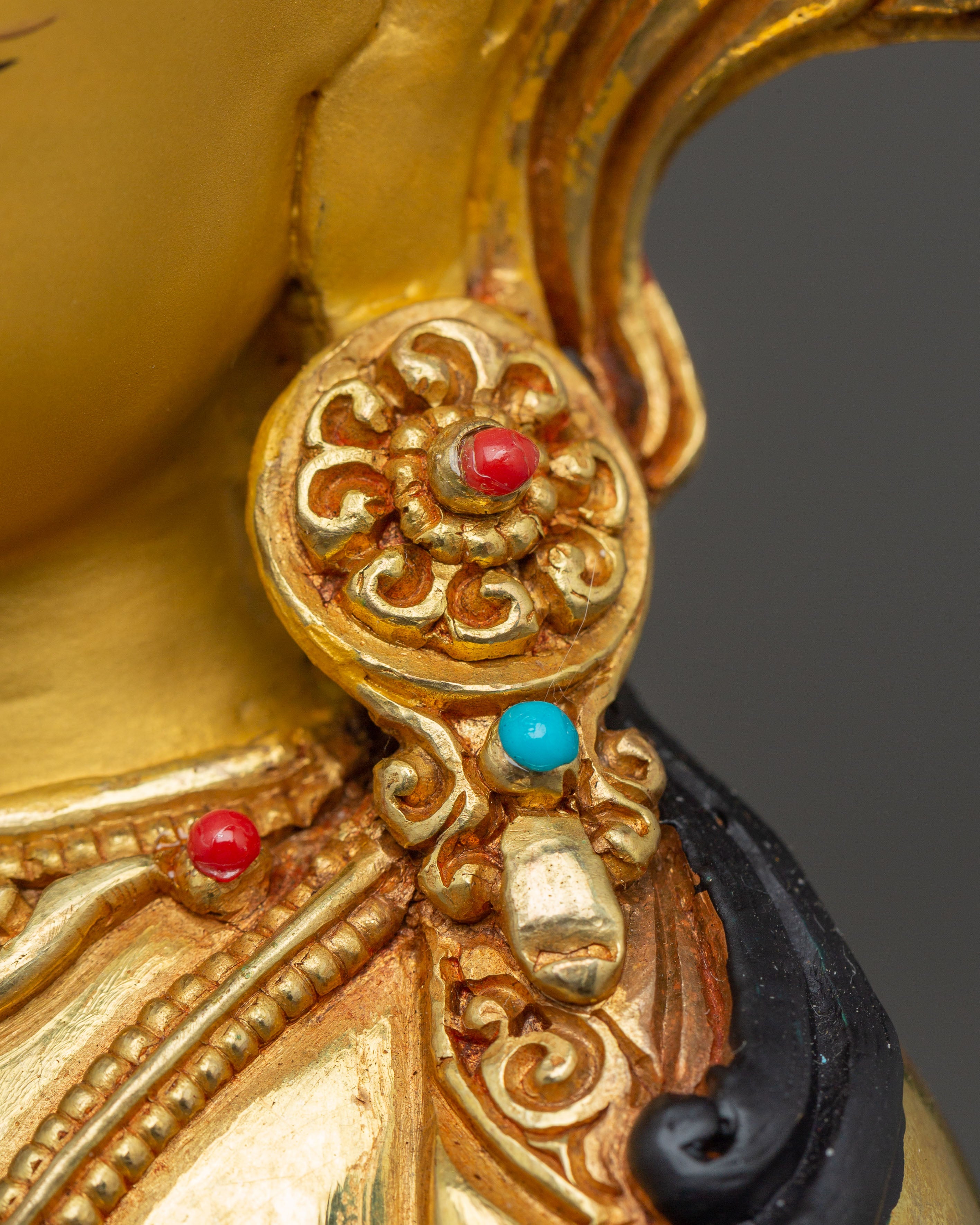 Golden Longevity Buddha Amitayus Handmade Statue