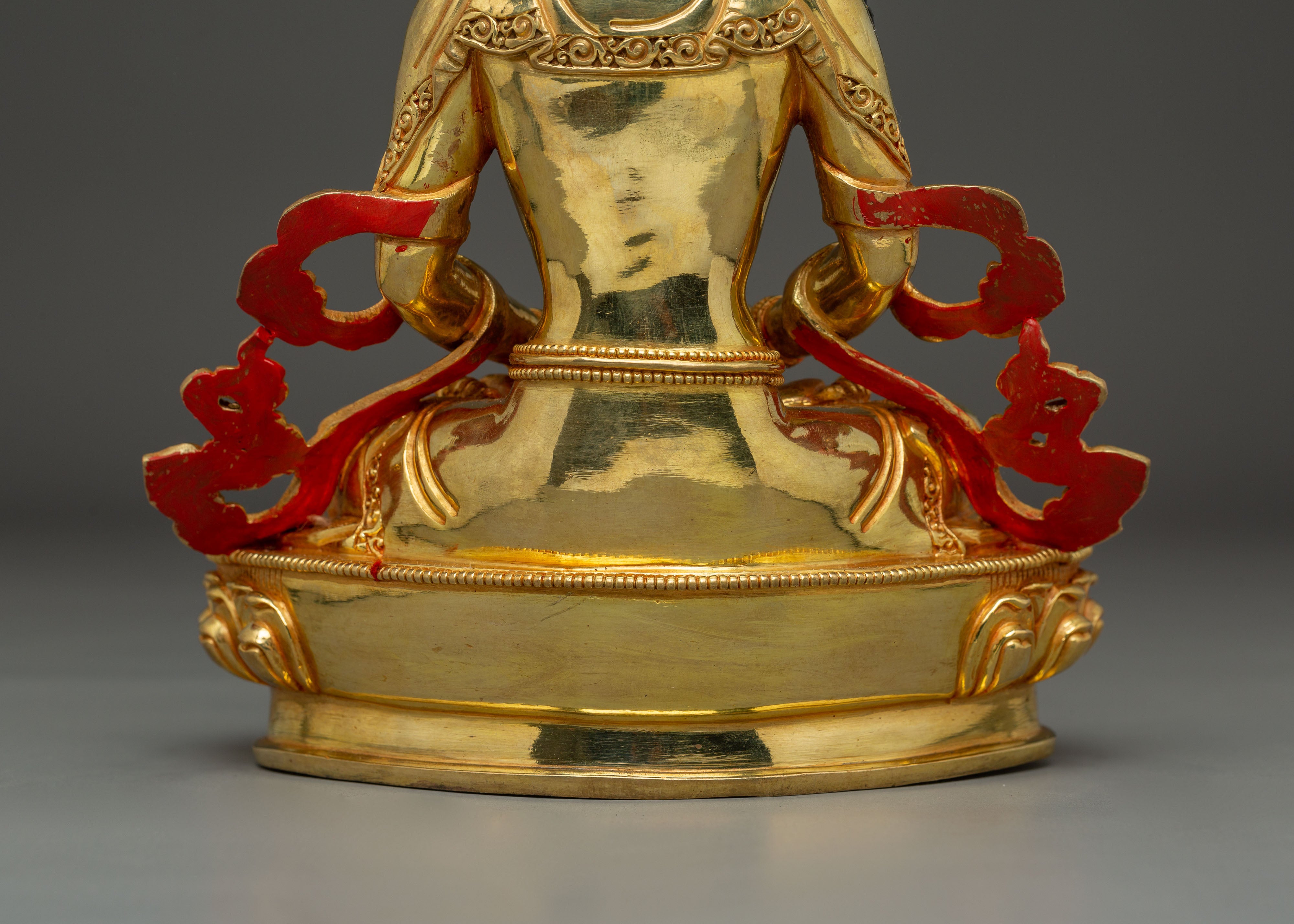 Golden Longevity Buddha Amitayus Handmade Statue