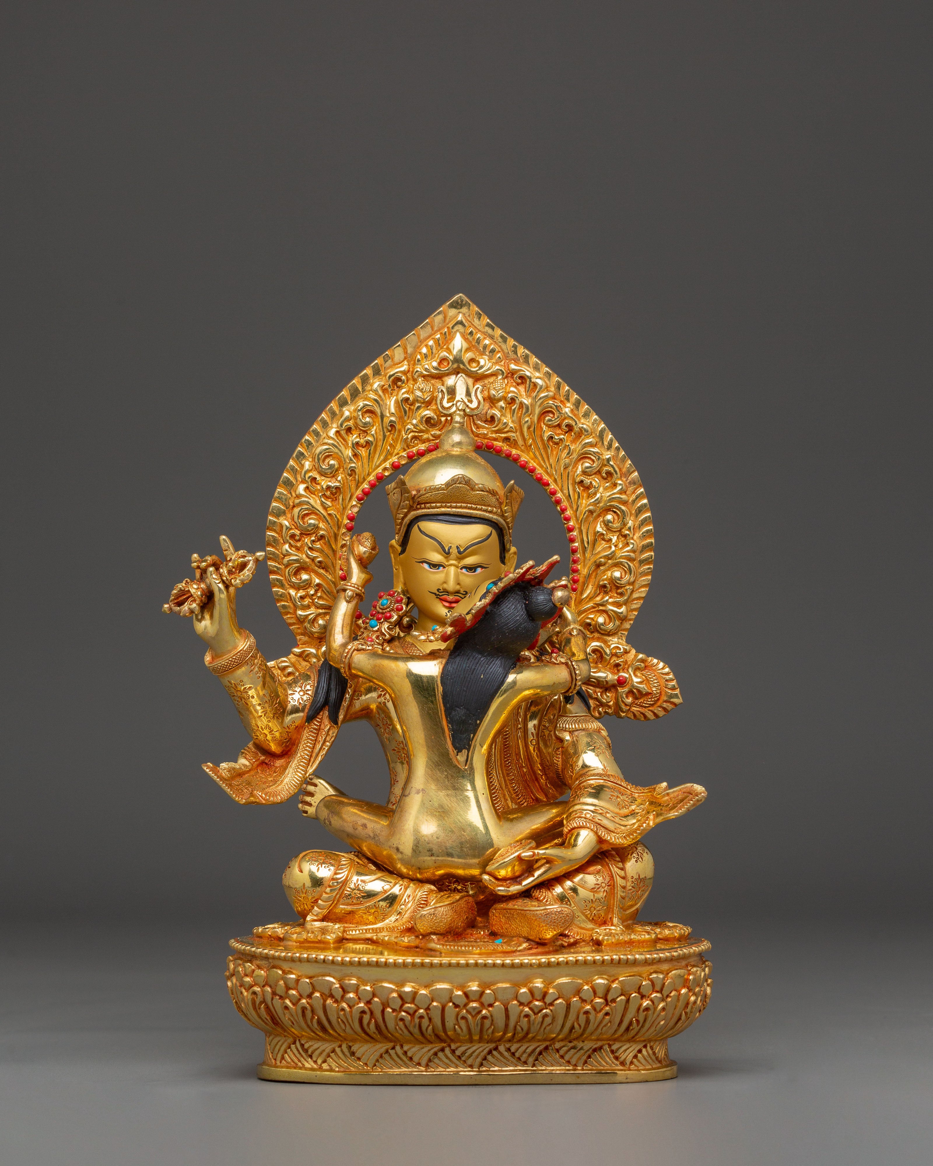 Statue of Guru Rinpoche with Consort | Lotus Born Guru