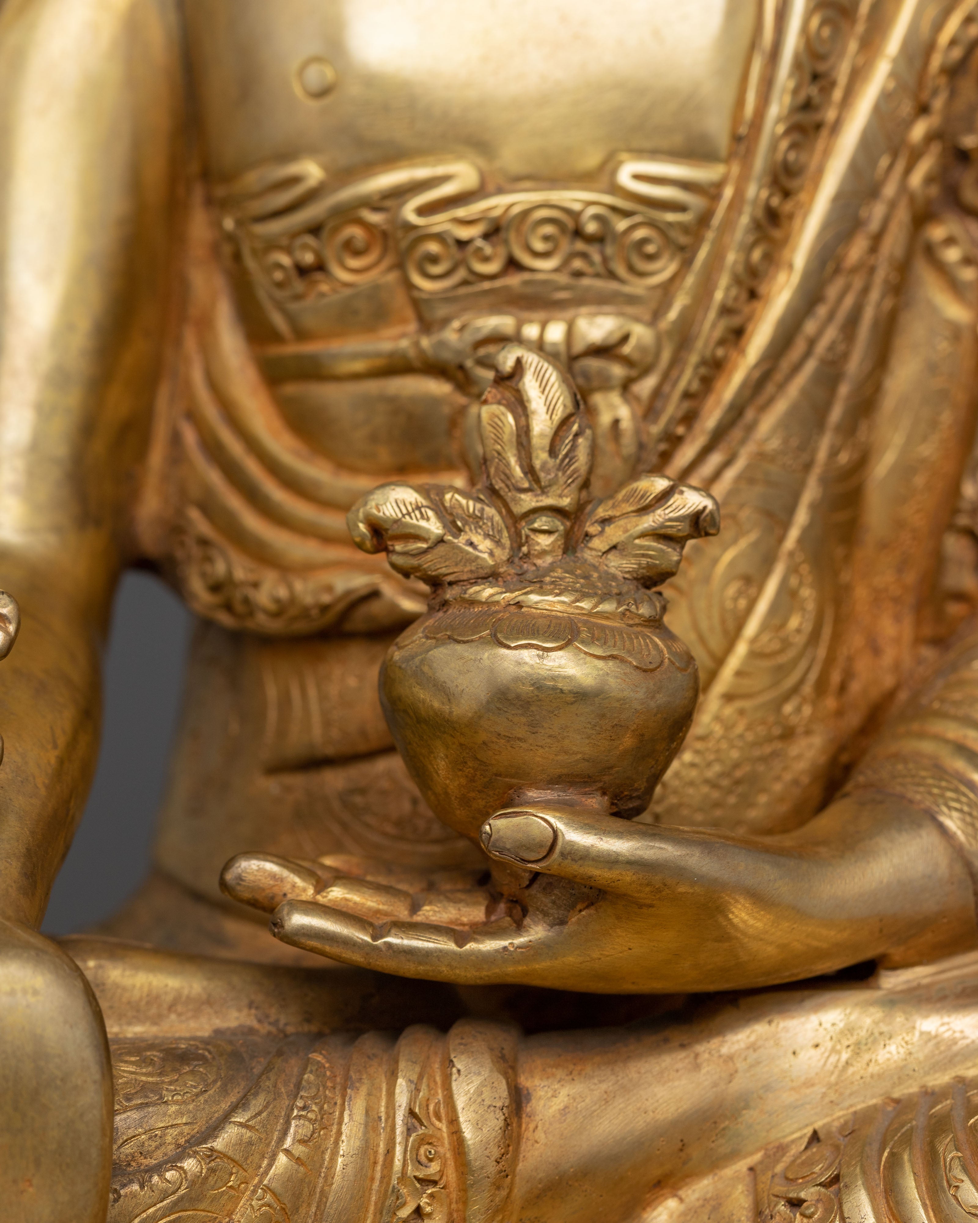 Handmade Golden Statue of Medicine Buddha