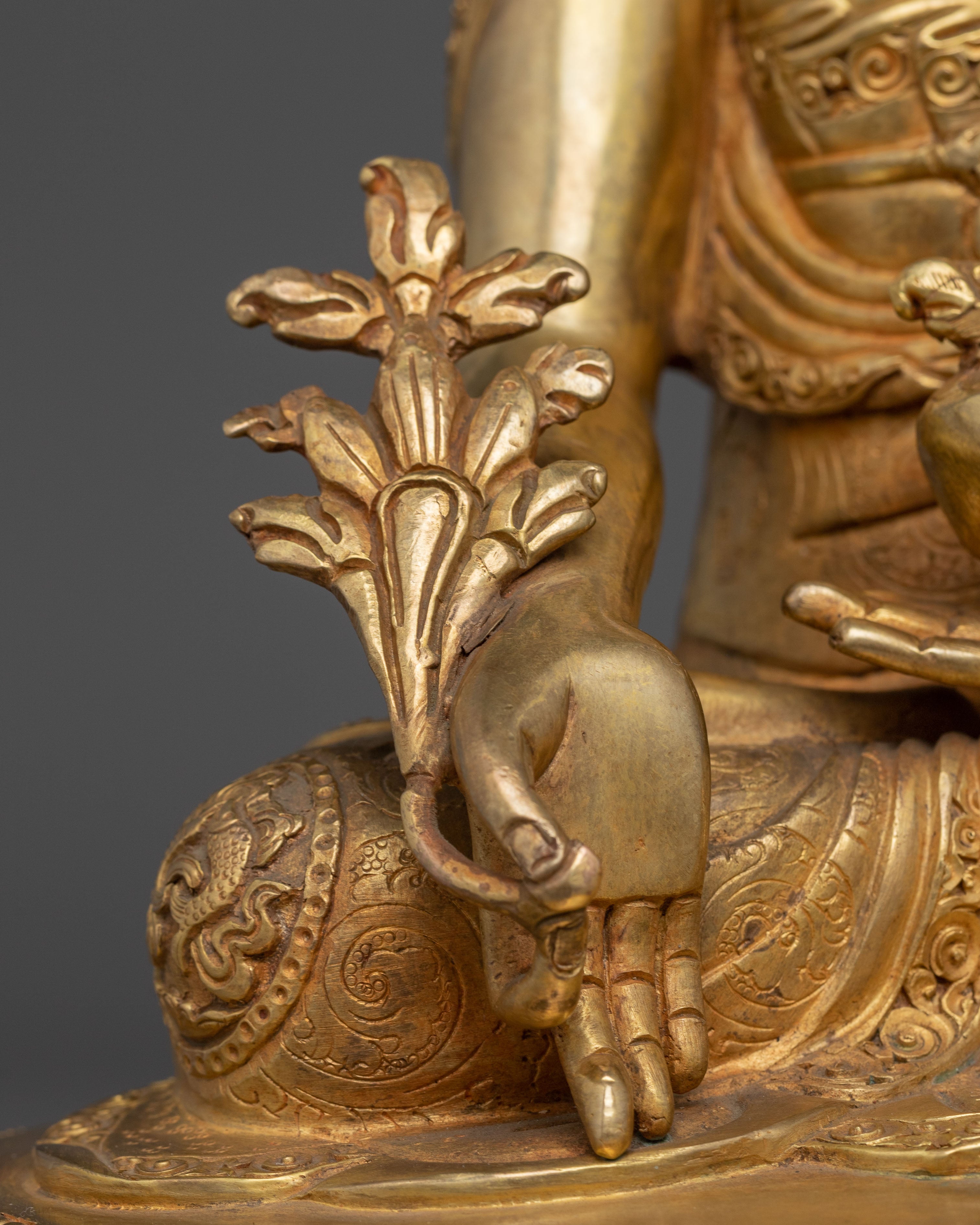 Handmade Golden Statue of Medicine Buddha