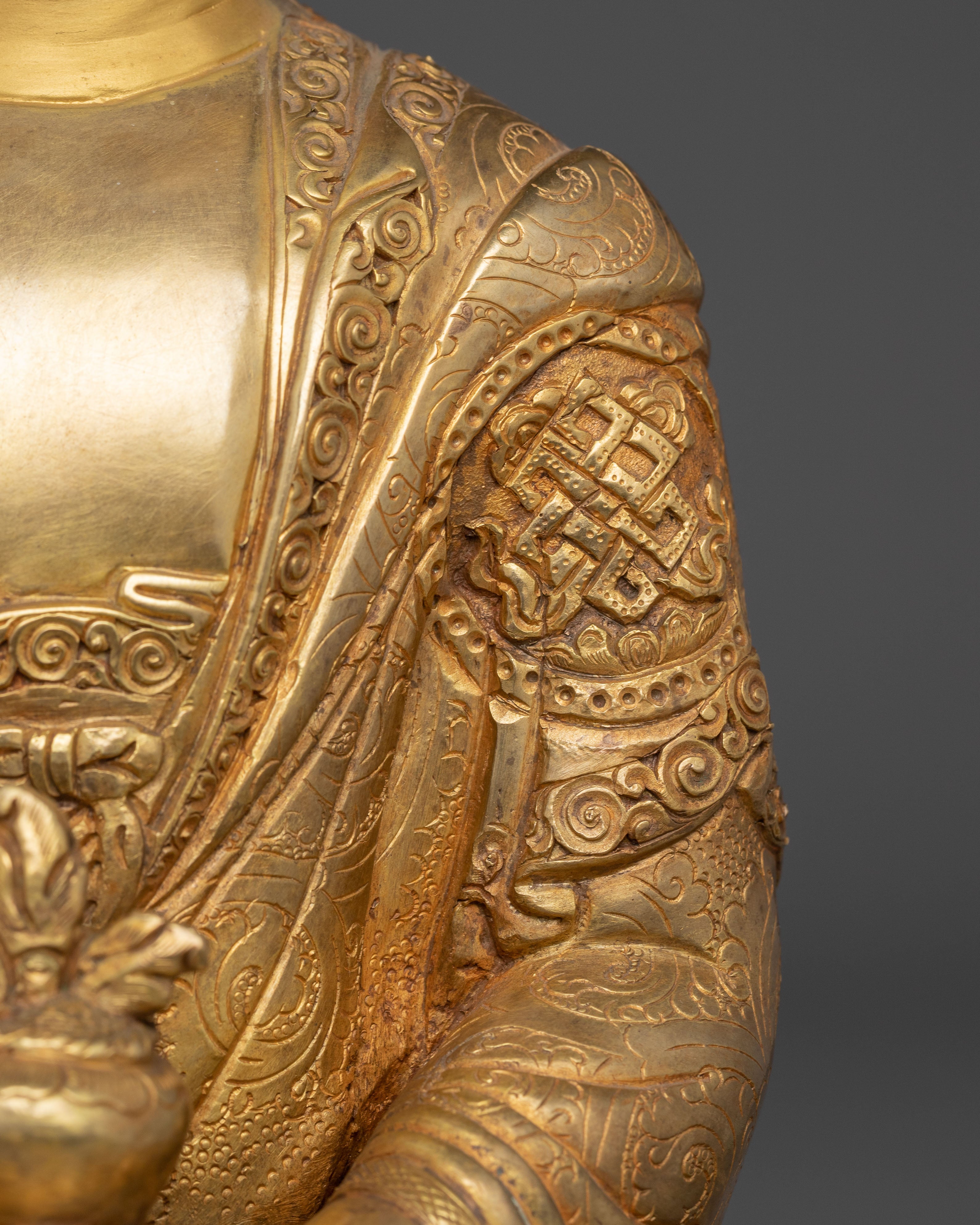 Handmade Golden Statue of Medicine Buddha