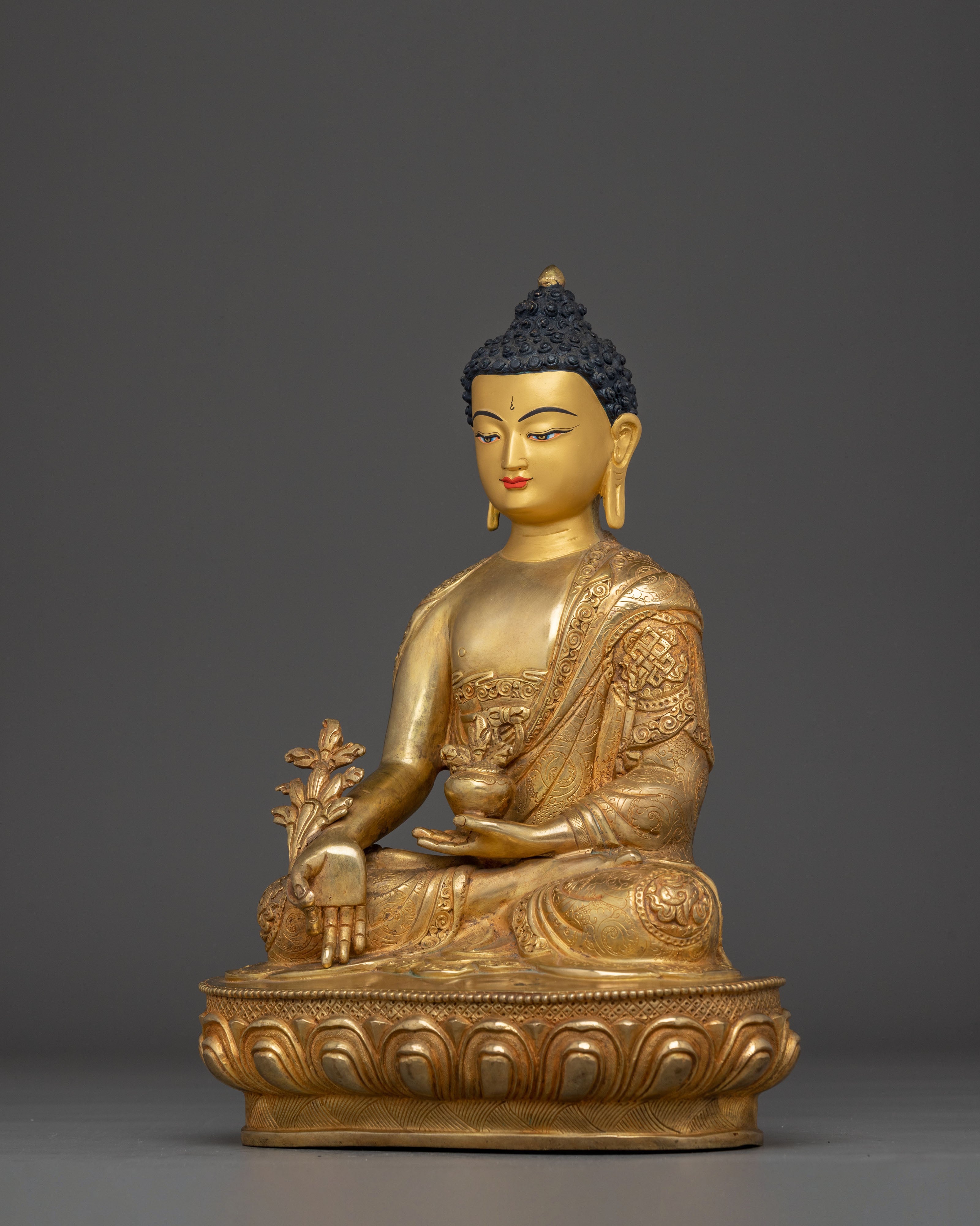 Handmade Golden Statue of Medicine Buddha