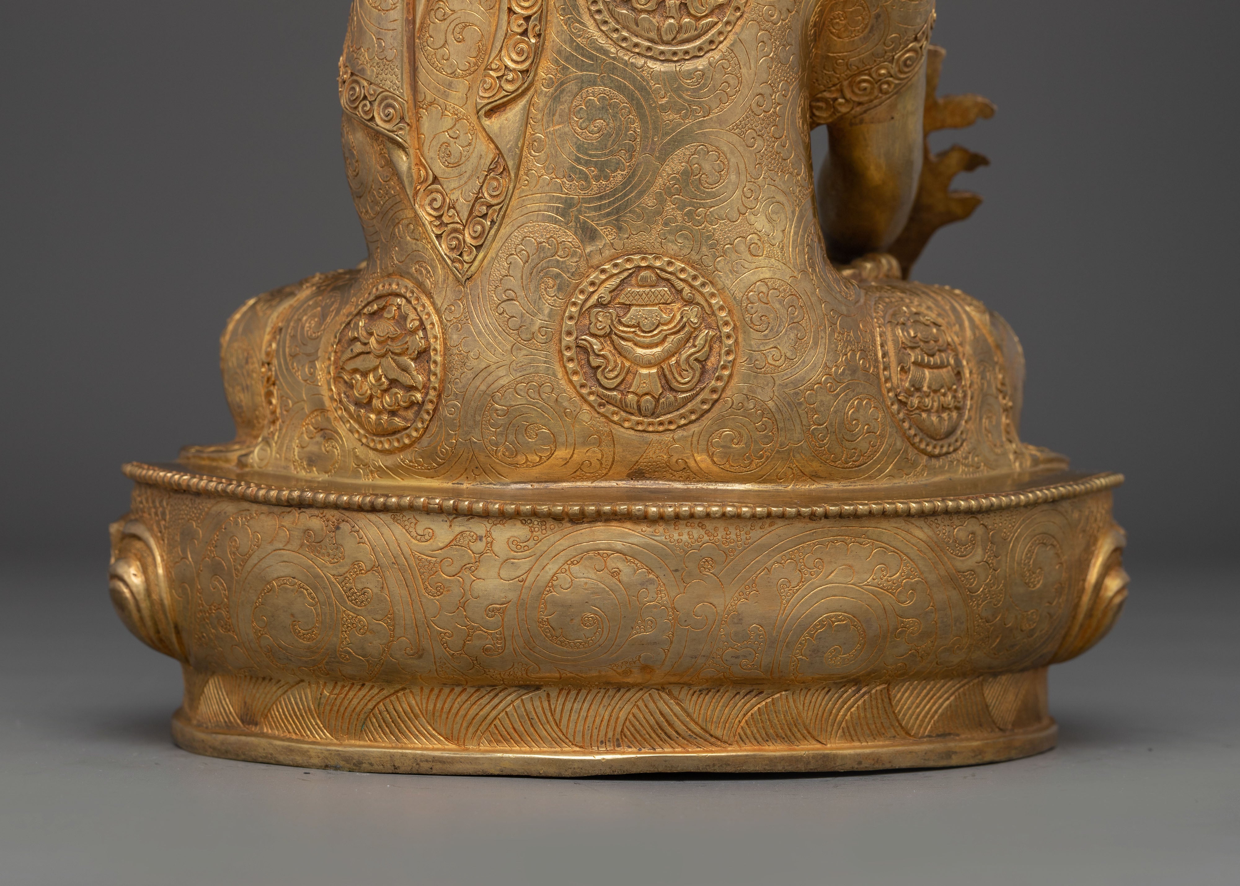 Handmade Golden Statue of Medicine Buddha