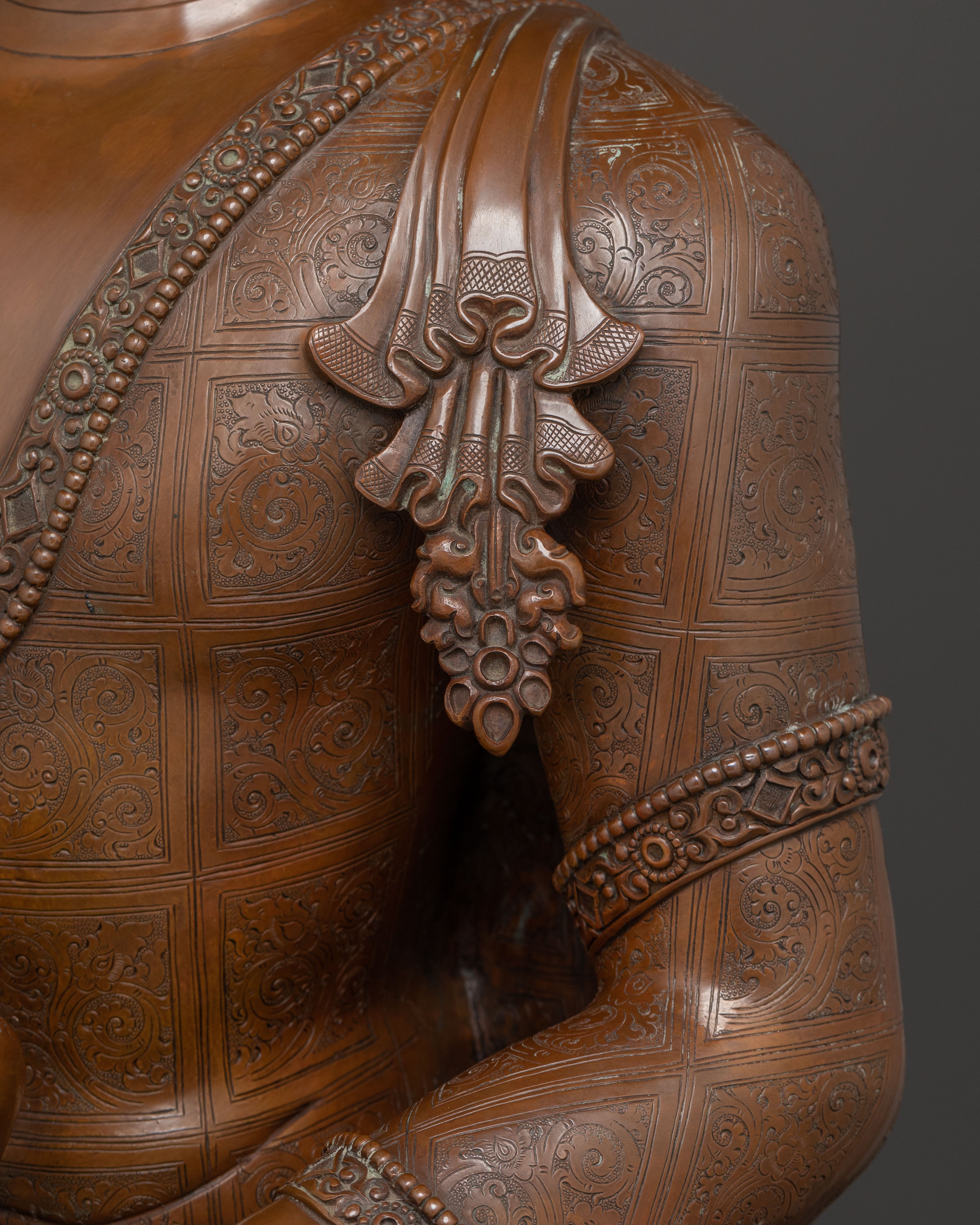 Handmade Copper Statue of Shakyamuni Buddha