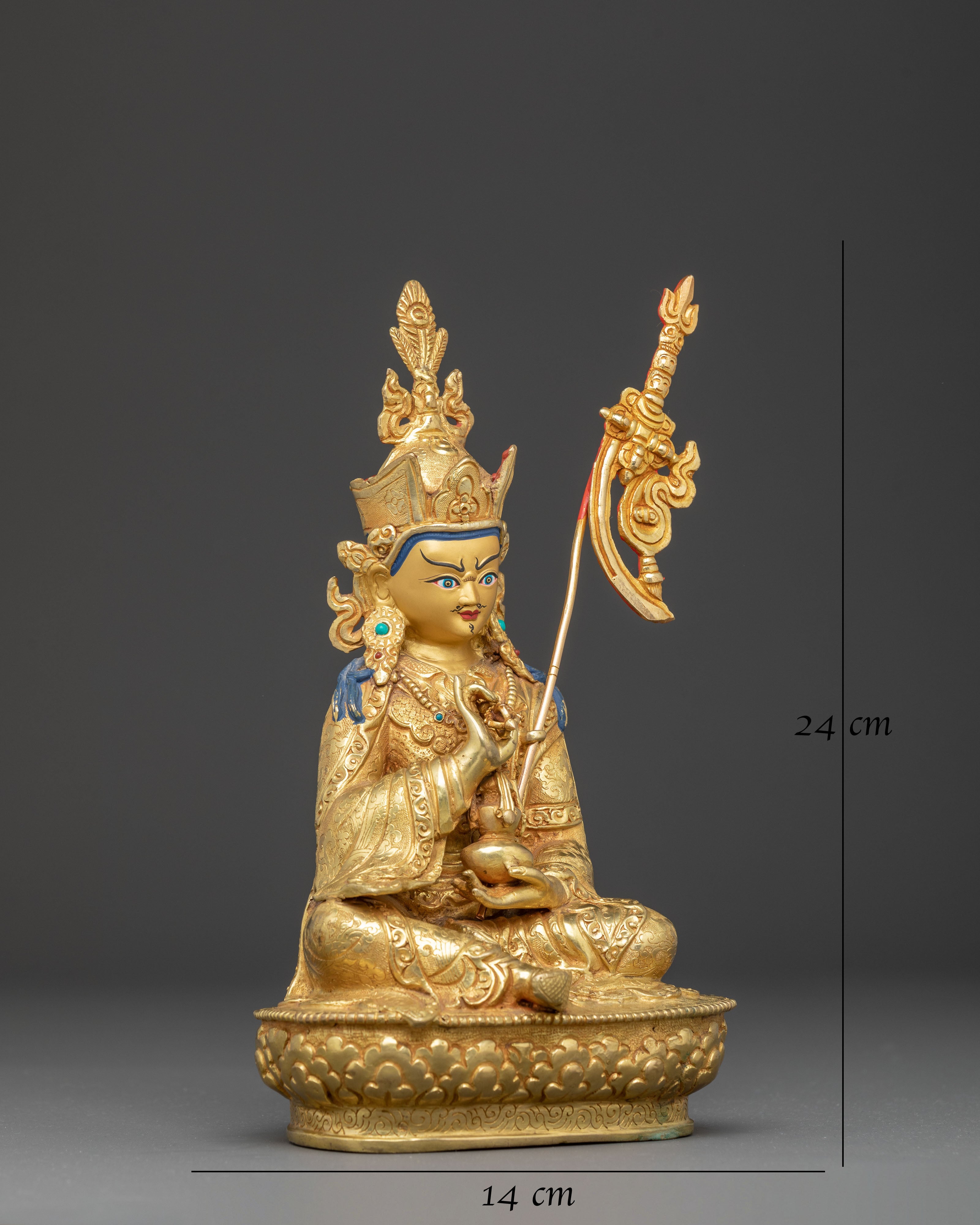 Golden Statue of Guru Tsyoke Dorje