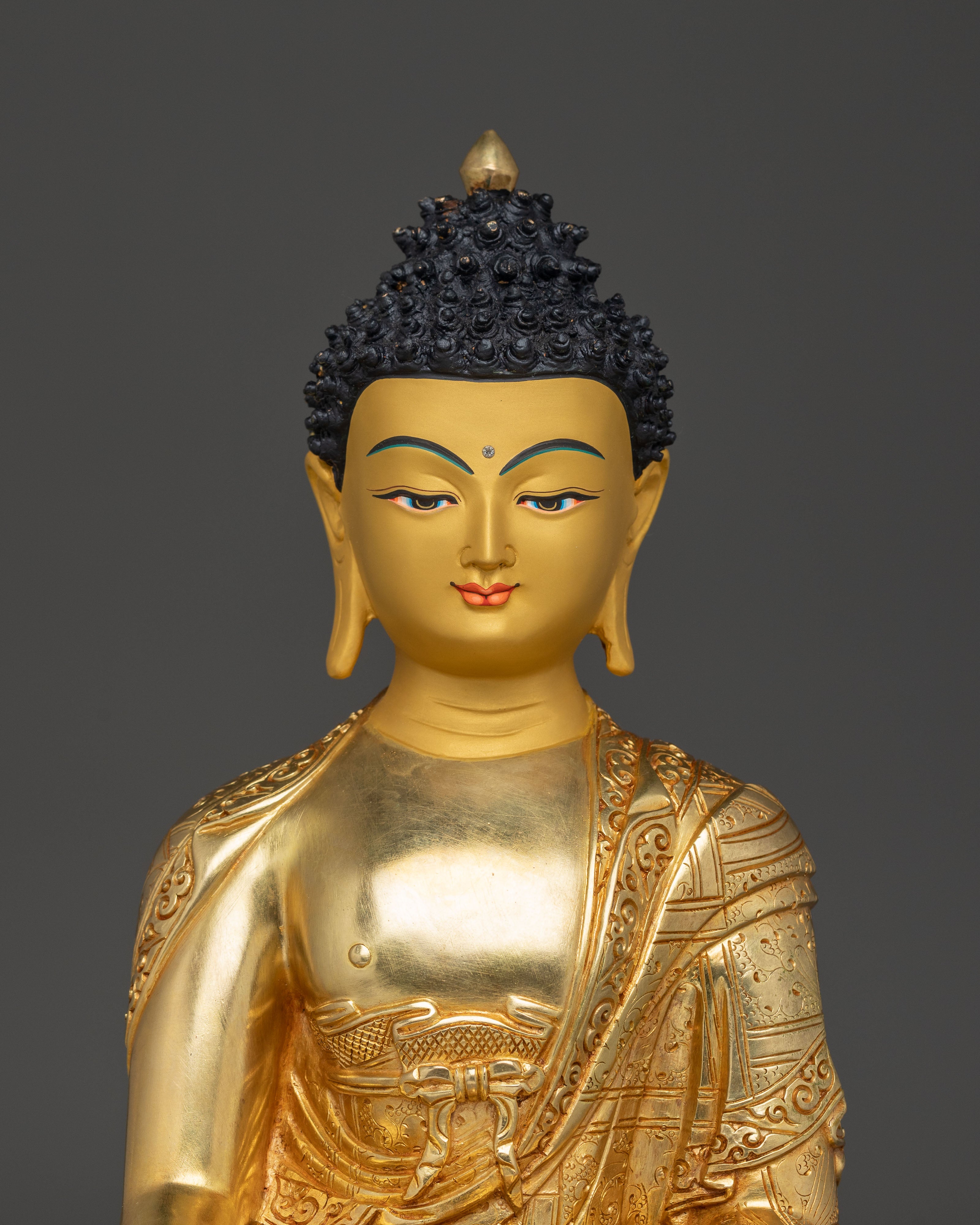 Radiant 13.4 Inch Shakyamuni Buddha Statue | Symbol of Wisdom