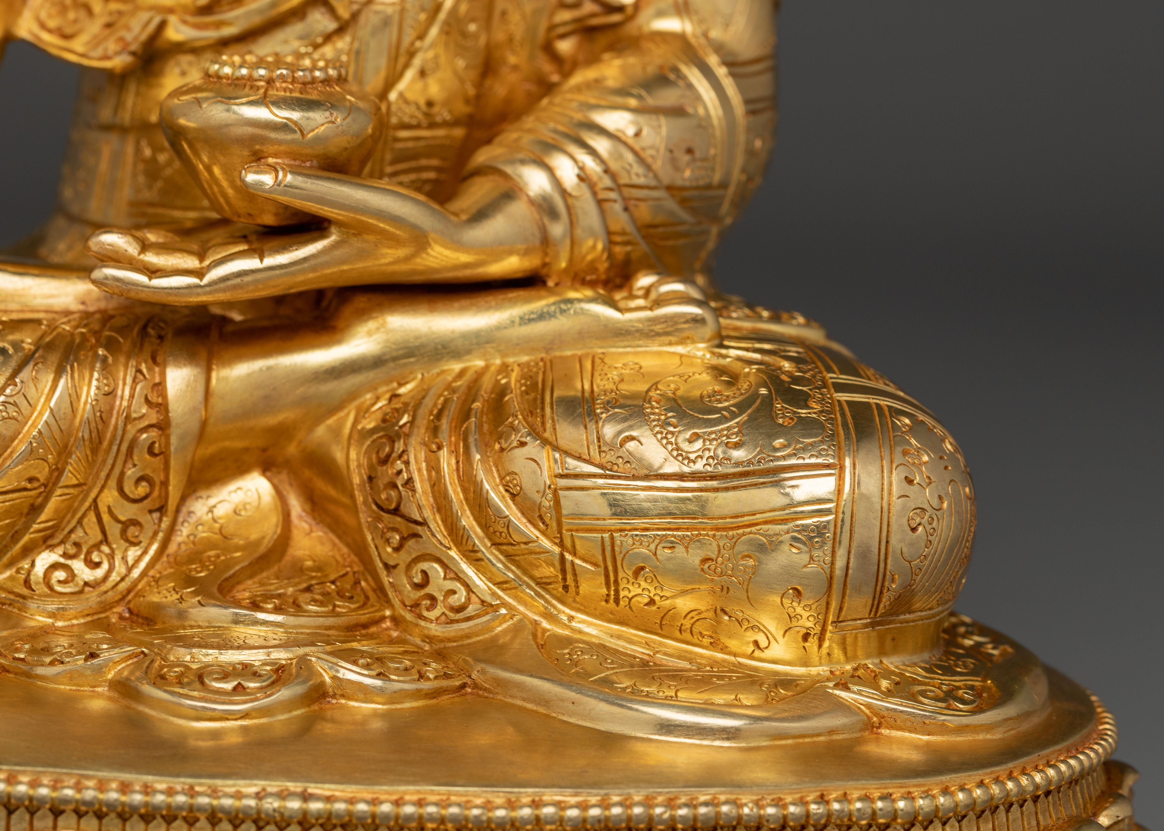 Radiant 13.4 Inch Shakyamuni Buddha Statue | Symbol of Wisdom