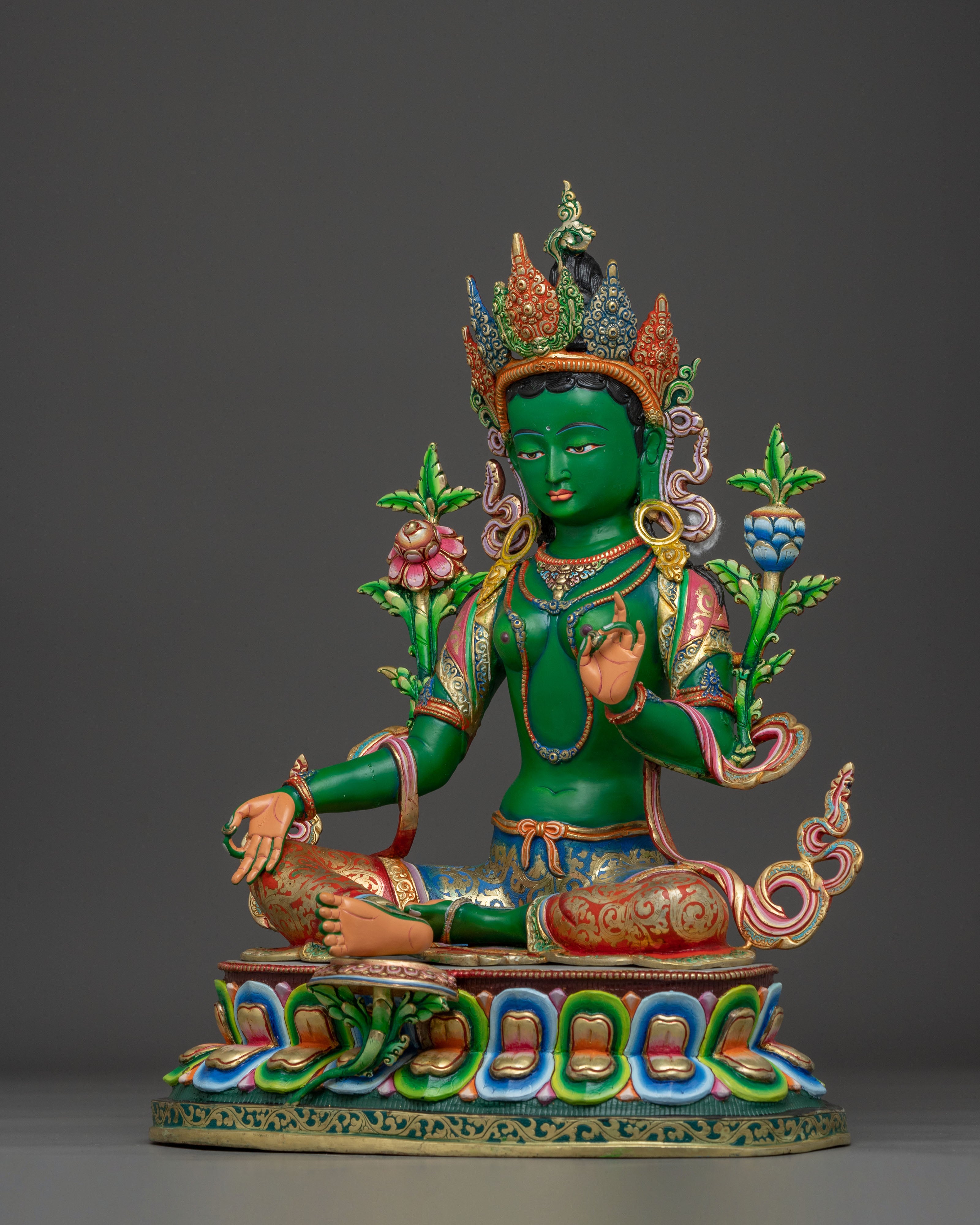 Statue of Green Tara: Mother in Action | Symbol of Liberation