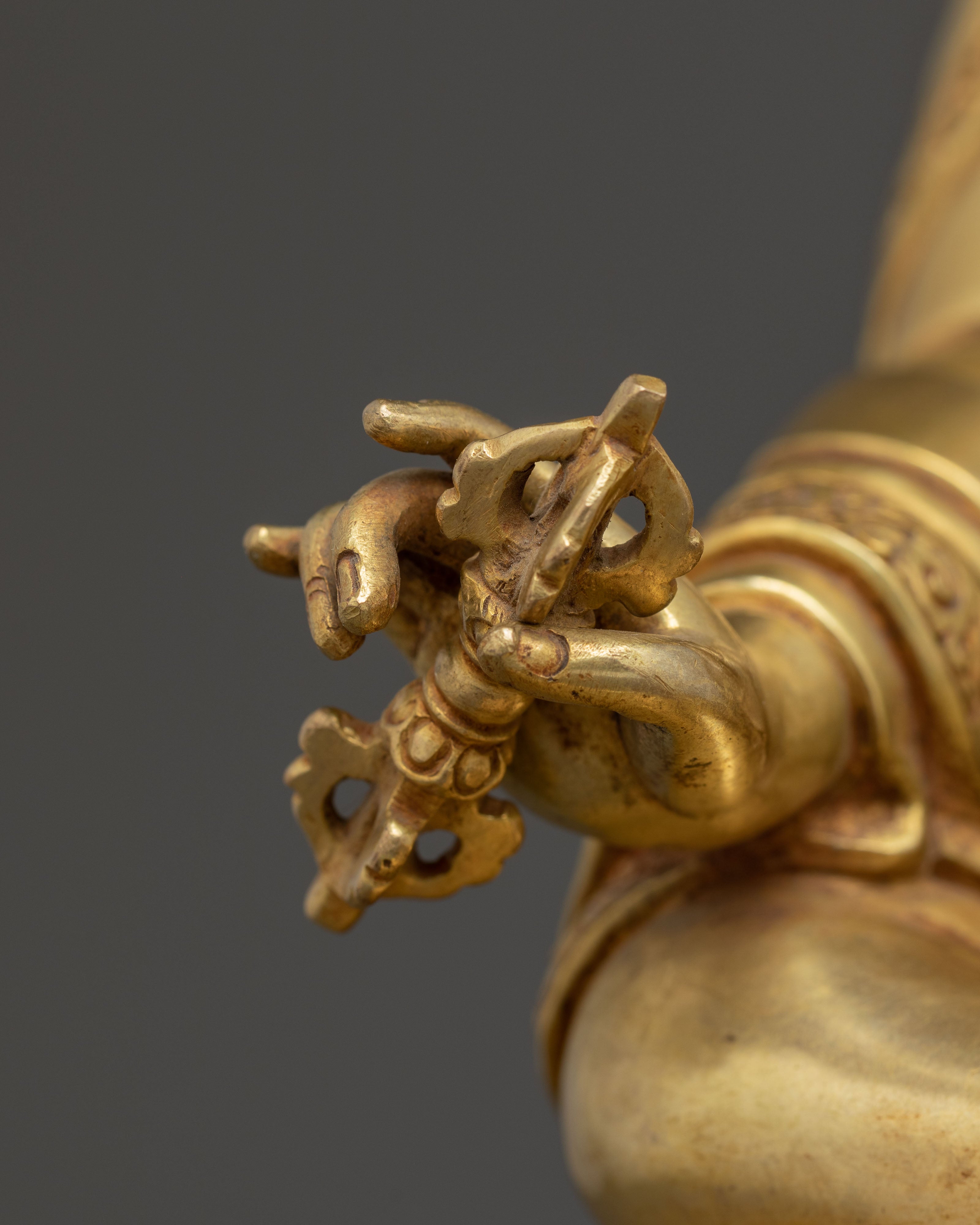Padmasambhava Handmade Golden Statue | Guru Rinpoche Sculpture