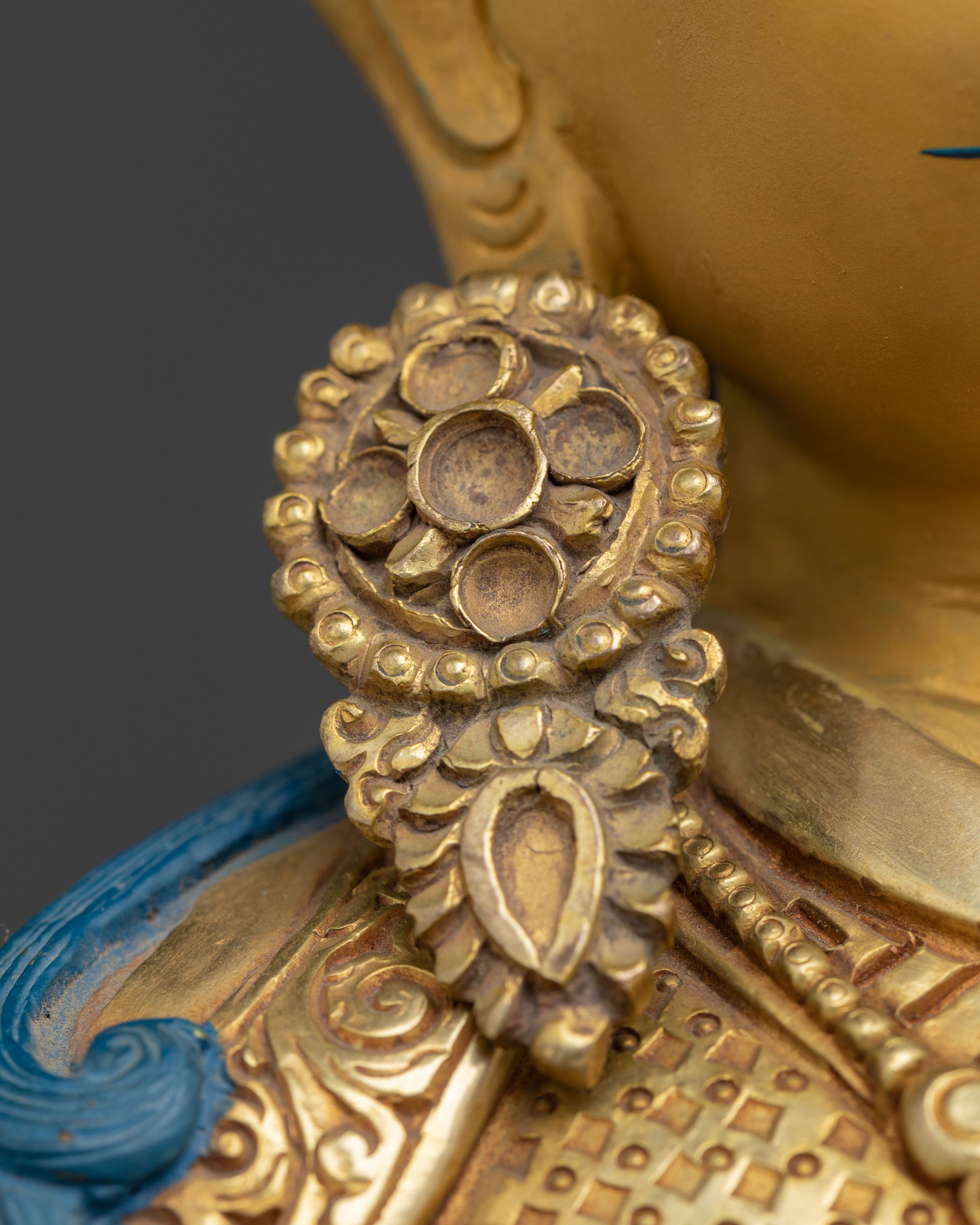 Padmasambhava Handmade Golden Statue | Guru Rinpoche Sculpture