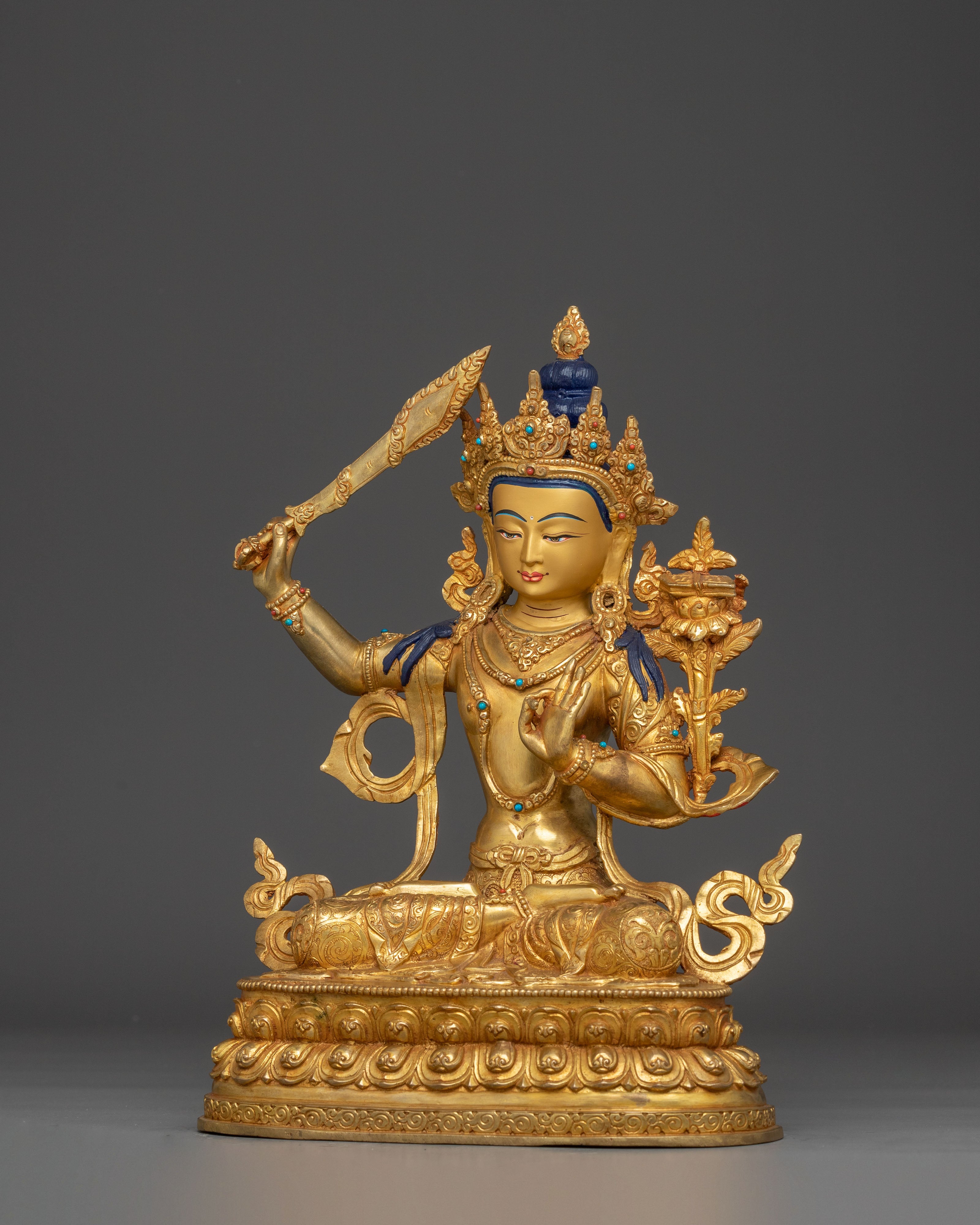 Divine Wisdom Bodhisattva Manjushri Statue for Meditation