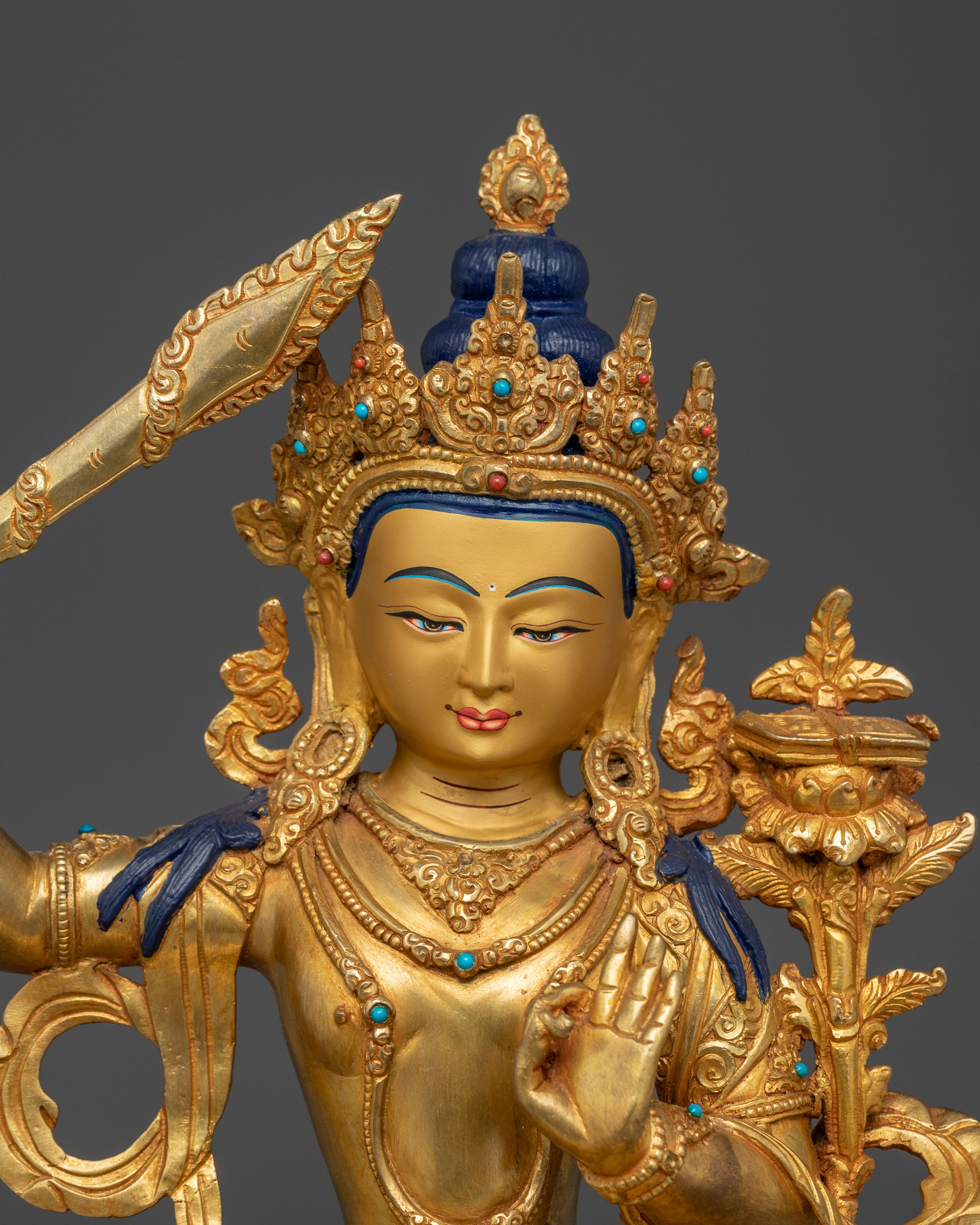 Divine Wisdom Bodhisattva Manjushri Statue for Meditation