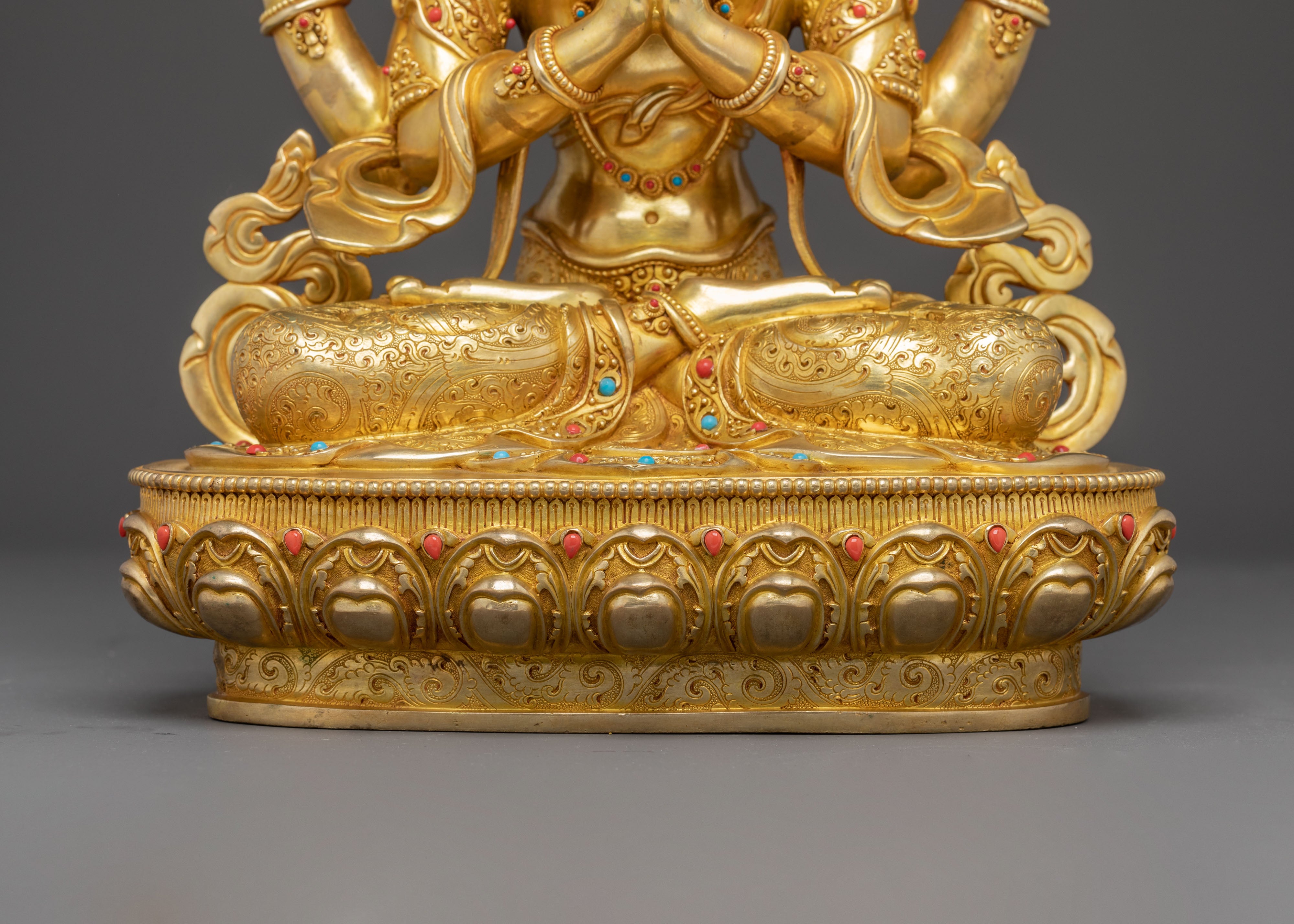 Golden Statue of Bodhisattva Chenrezig