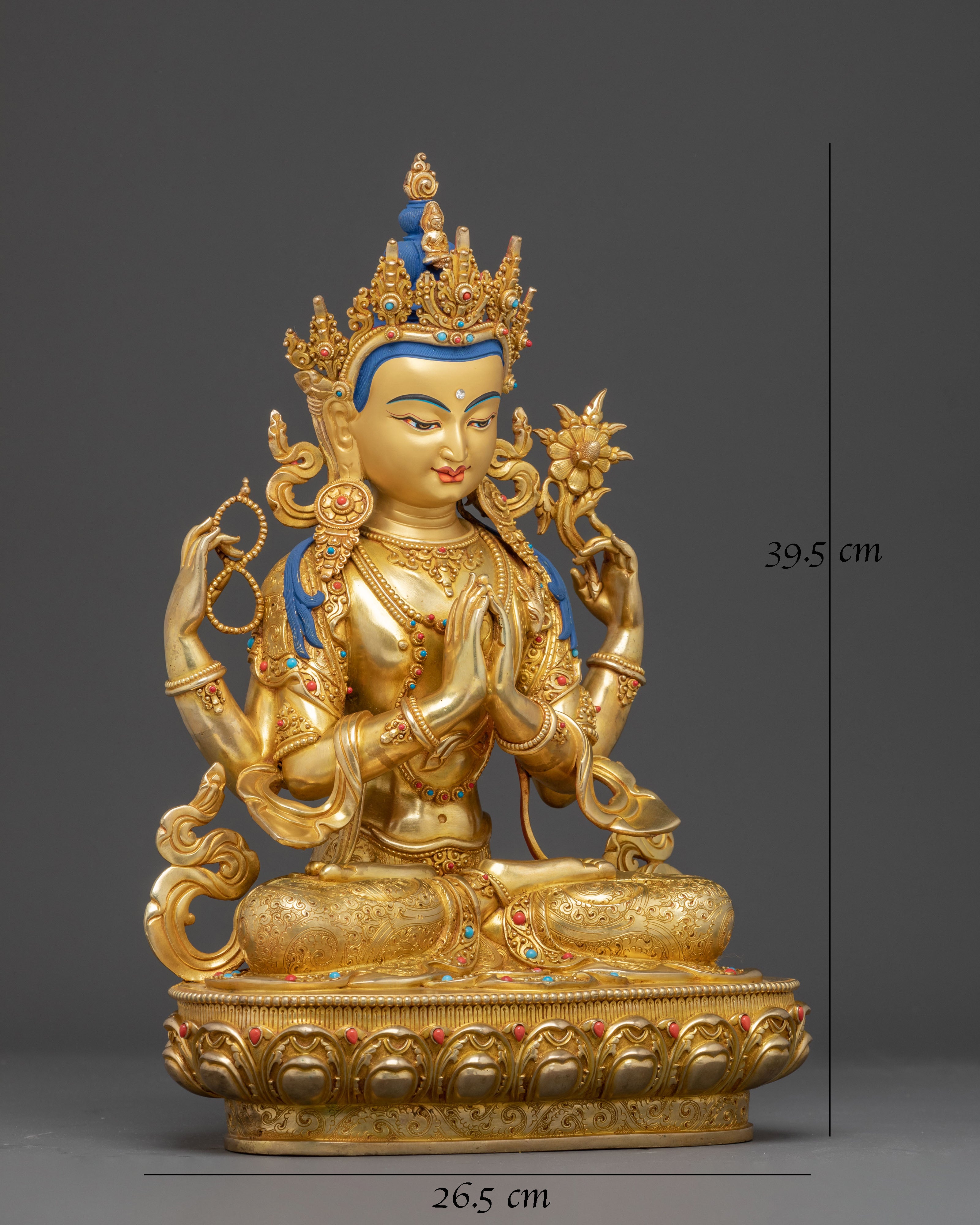 Golden Statue of Bodhisattva Chenrezig