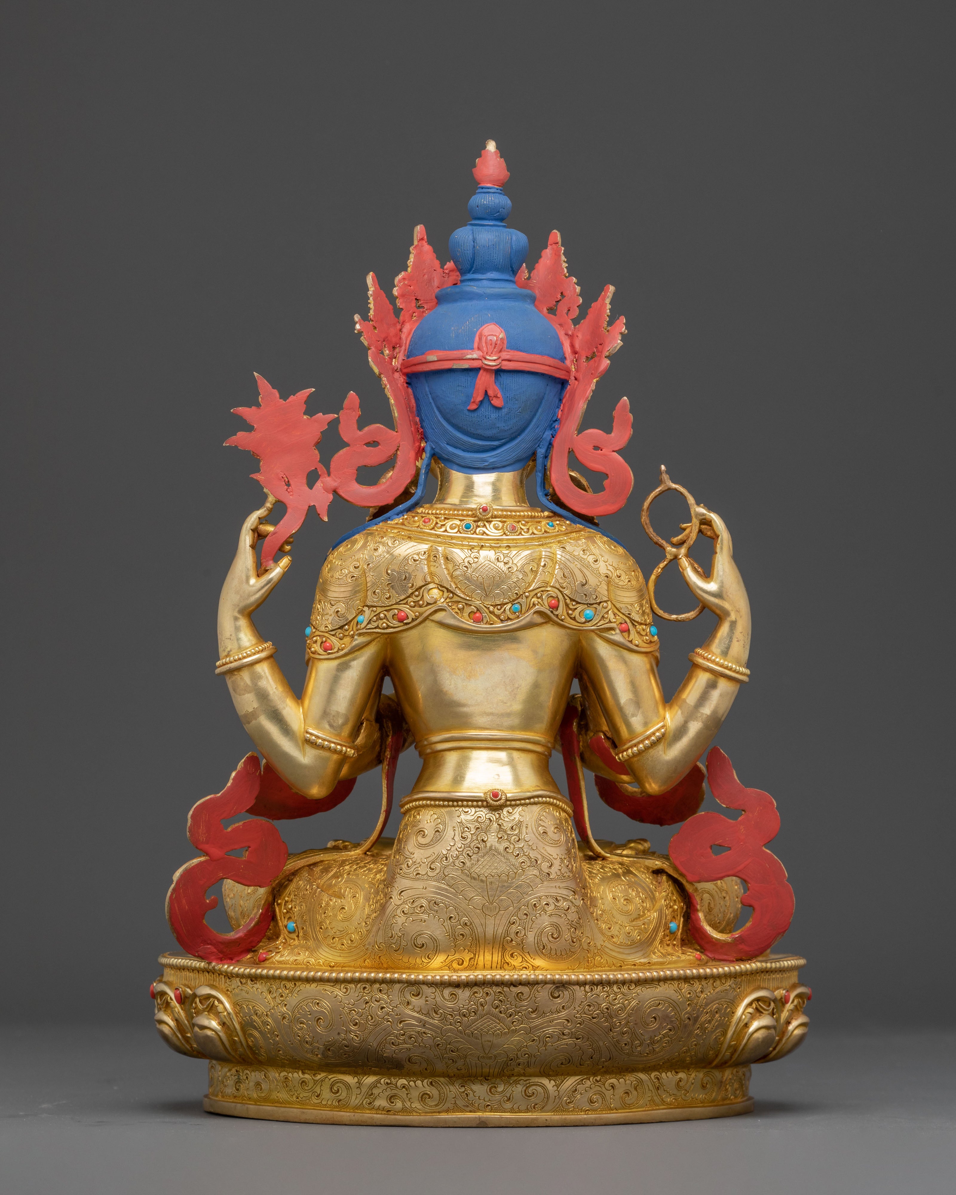 Golden Statue of Bodhisattva Chenrezig
