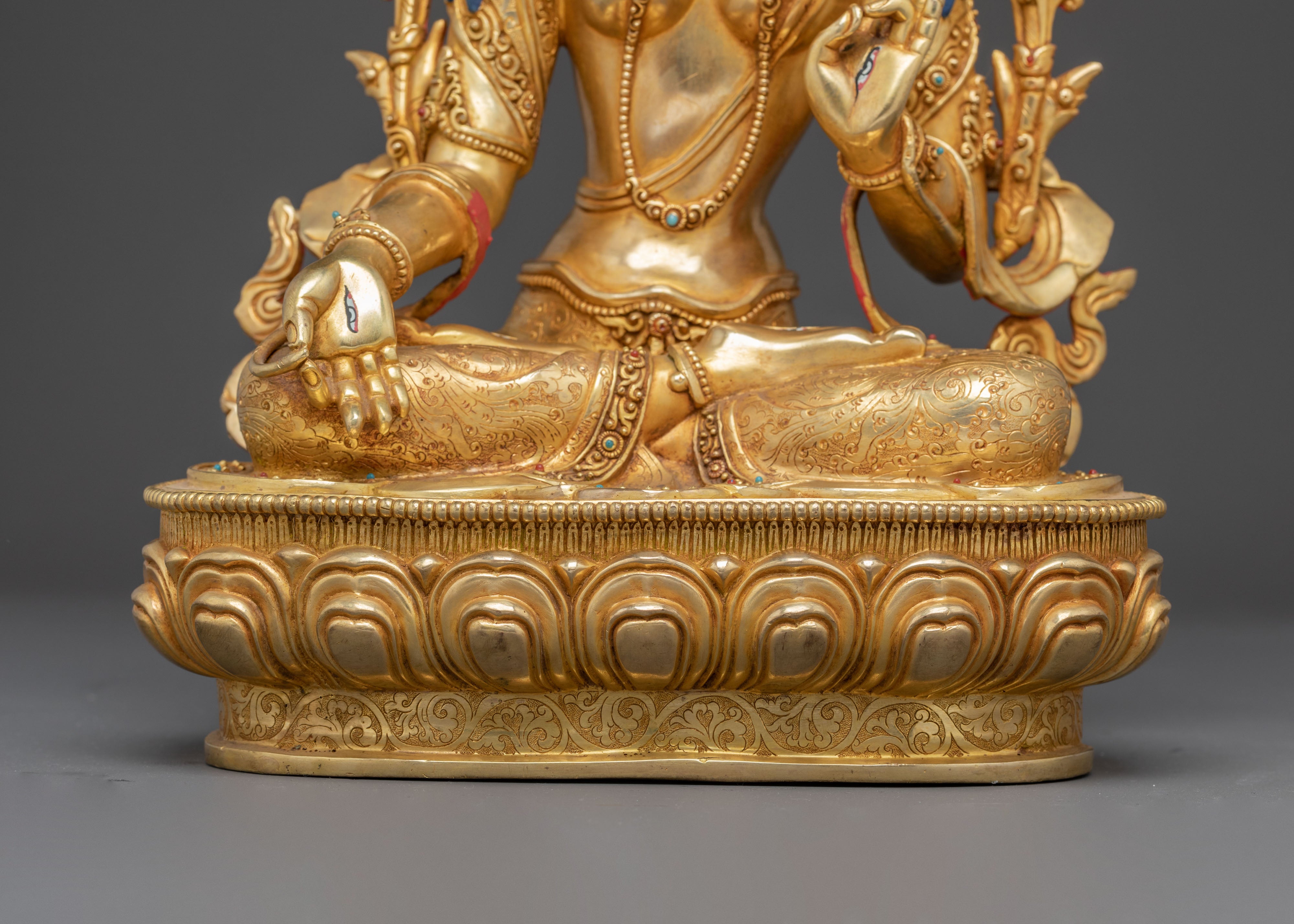 Seven-eyed Healing Goddess White Tara Sculpture