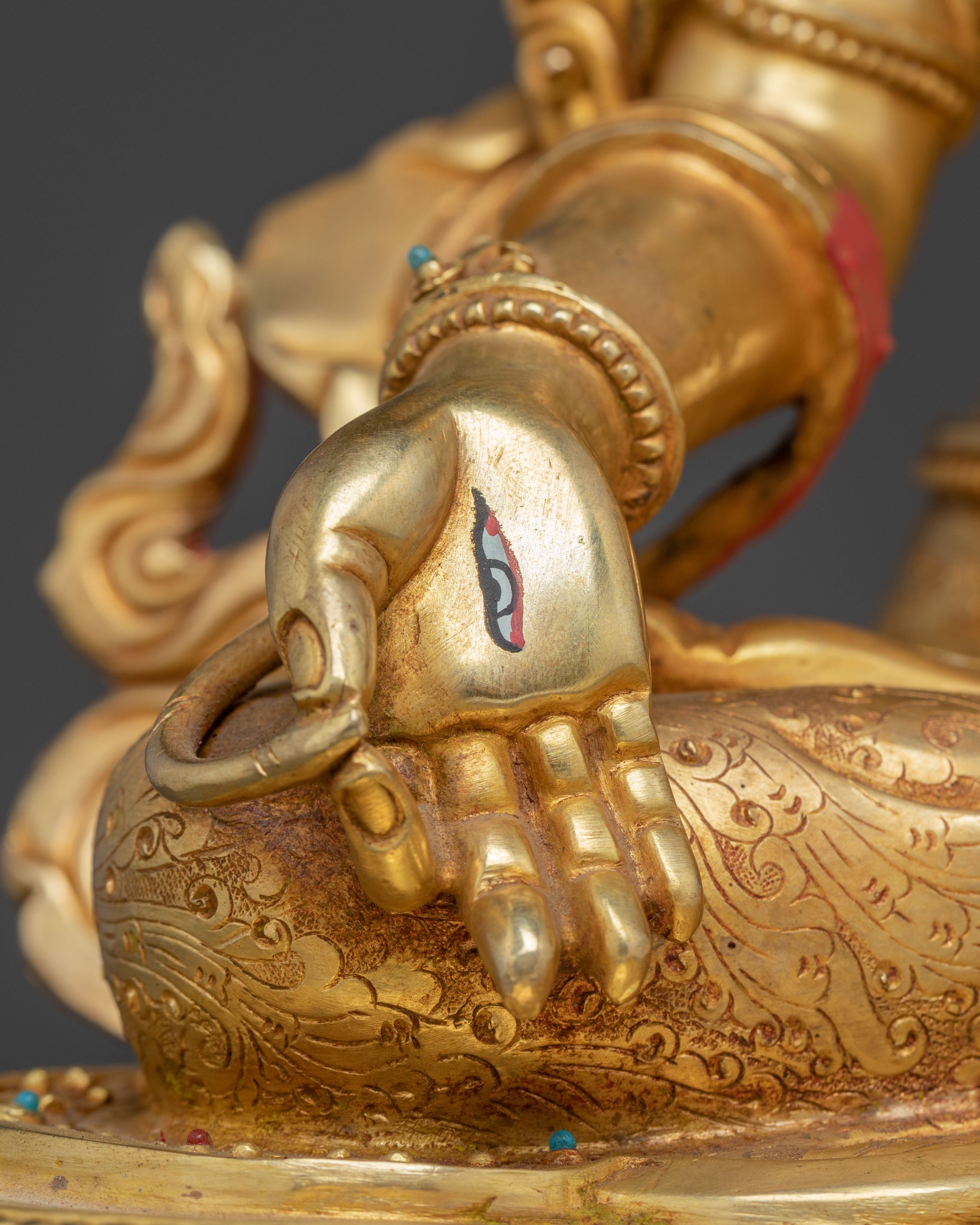 Seven-eyed Healing Goddess White Tara Sculpture