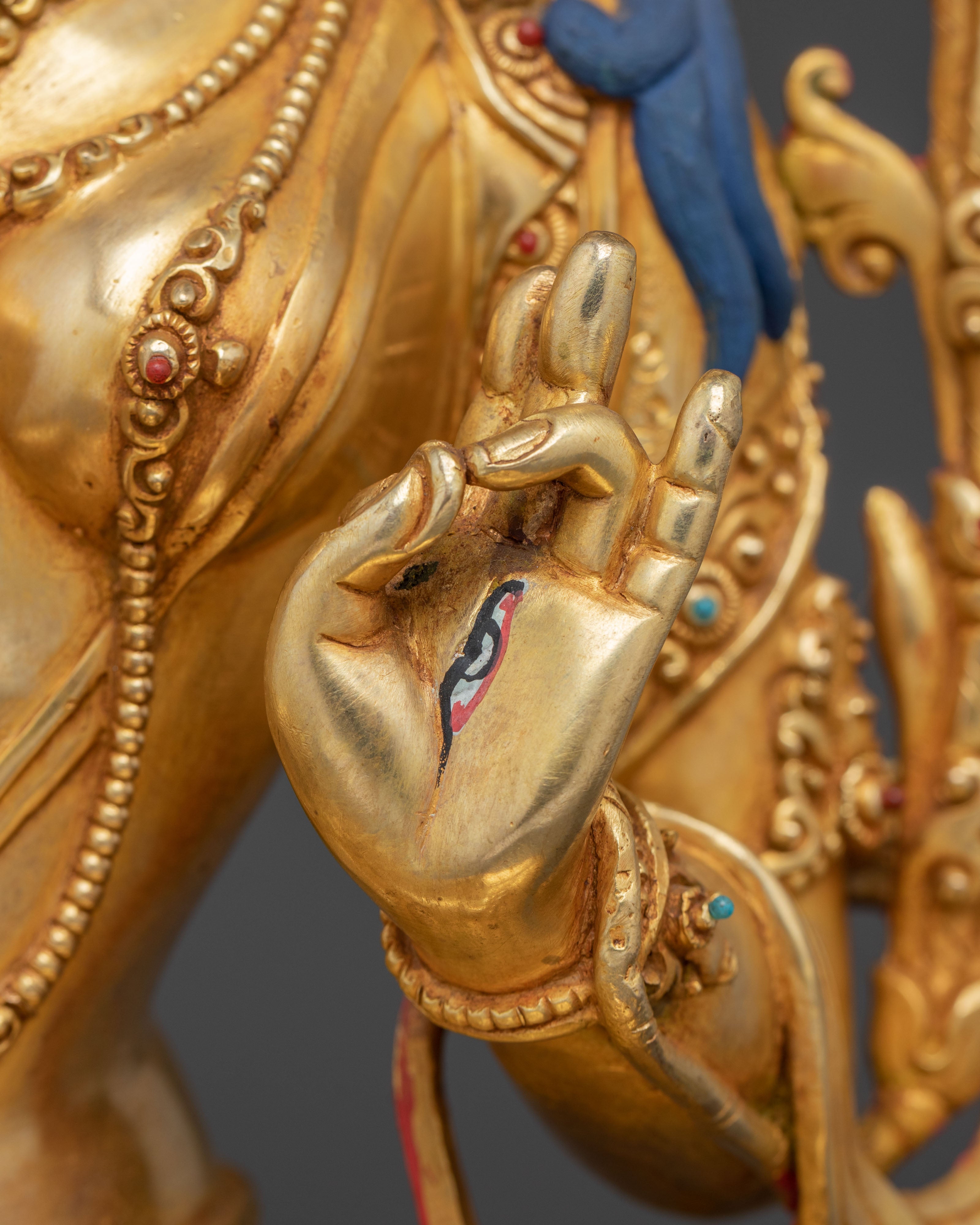 Seven-eyed Healing Goddess White Tara Sculpture